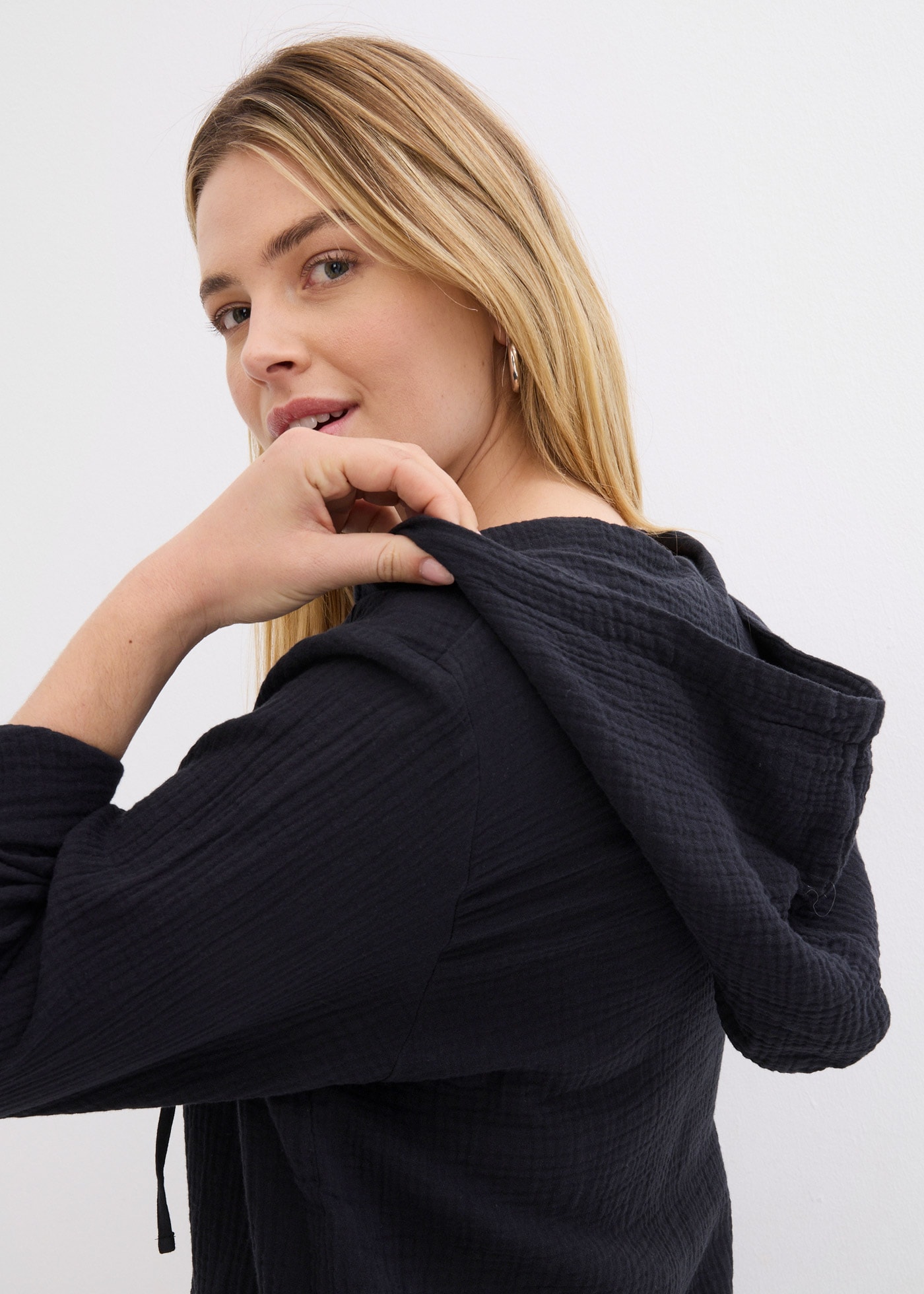 bonprix Schlupfbluse 1 Loose fit, für Frühling und Sommer, aus Baumwolle, Musselin-Tunika