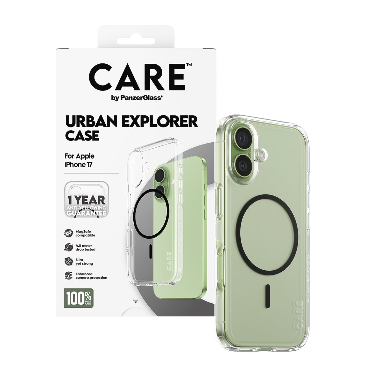 CARE by PanzerGlass Housse pour téléphone portable »Urban Explorer Case für Apple iPhone 17« Backcover, Schutzhülle, Handyschutzhülle, Case, Schutzcase, stossfest