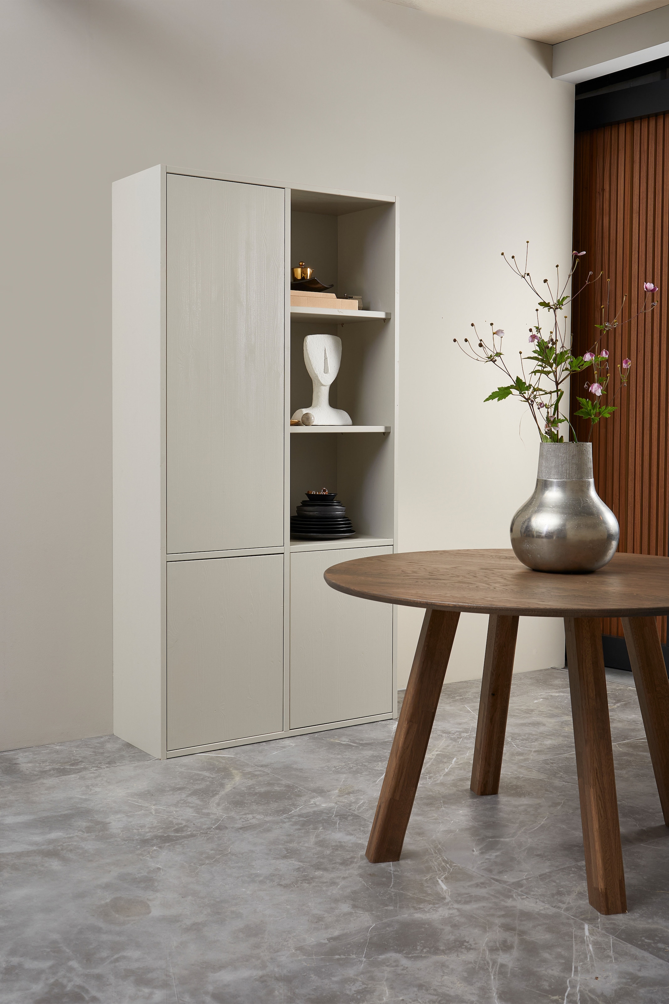 WOOOD Mehrzweckschrank »Merel FSC® Massivkiefer und Druckmechanismus B 100 x T 39,5 x H 200 cm« Tragkraft 10 kg pro Einlegeboden, einfach zu montierbar, Pfleigleicht