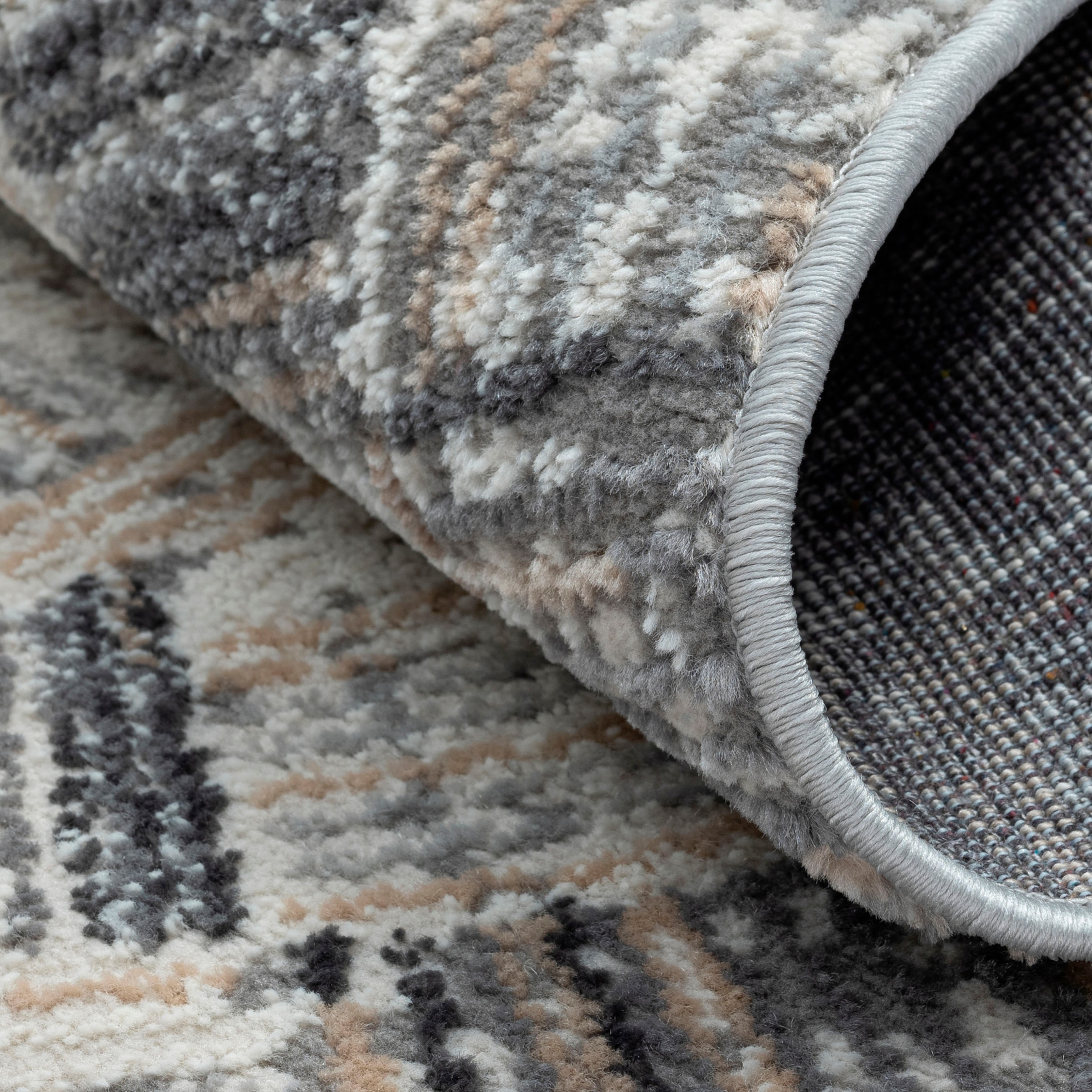 Myflair Möbel & Accessoires Teppich »My Mood« rund 8 mm Höhe Kurzflor, Scandi-Design, mit Bordüre, besonders weich durch Microfaser