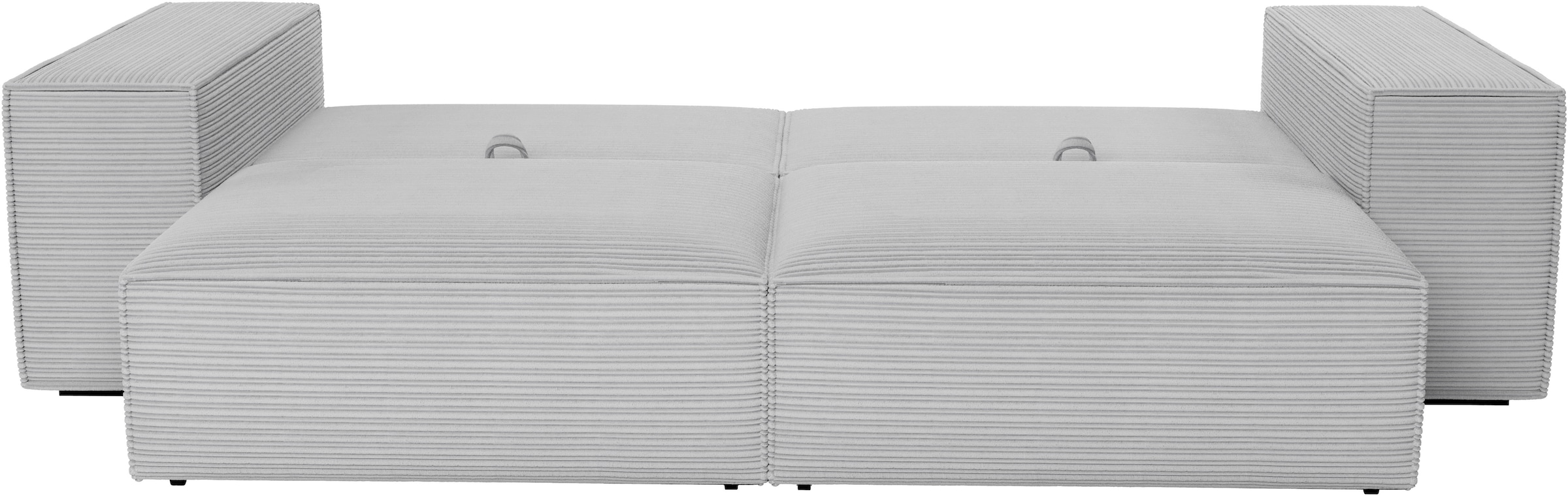 Trends by HG Canapé Big »Conor XL, B: 268cm, Liegefläche: 138 x 194 cm, in Cord und Velours« avec fonction couchage et coffre de lit