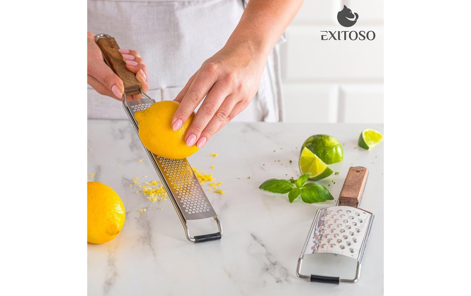   Râpe de cuisine »Exitoso Küchenreibe mit Holzgriff Braun«