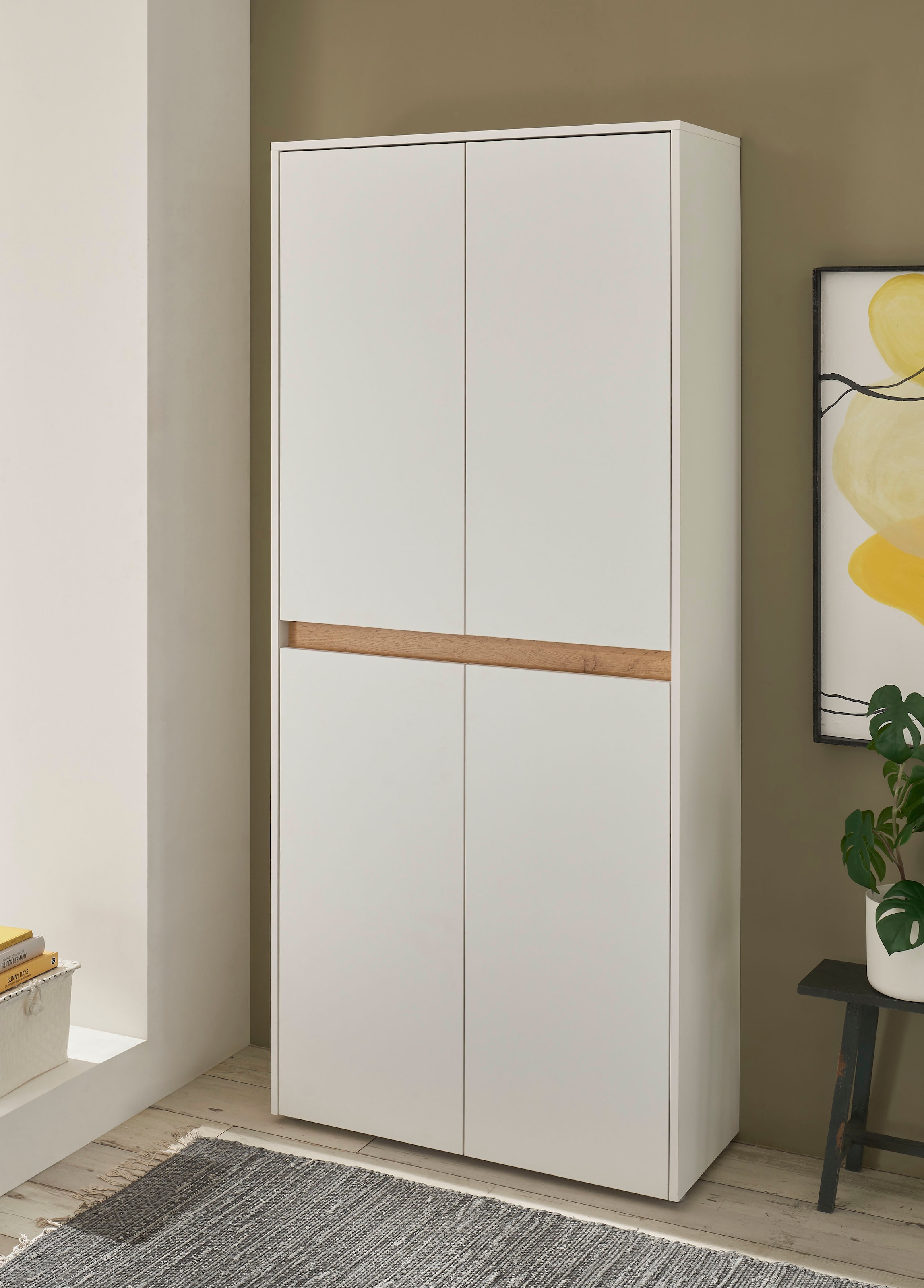 Image of Home affaire Schuhschrank "City/Giron, modernes Schuhregal, Schrank für 32 Schuhe, Schuhkommode" acht Schuhfächer, viel Stauraum, 93 cm breit
