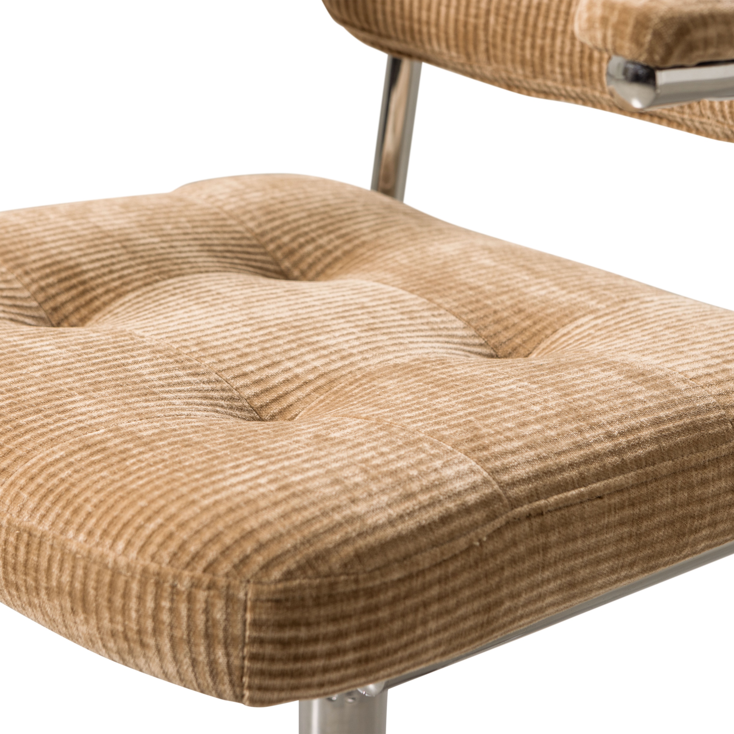 WOOOD Drehstuhl »Kova mit Rippenstoff-Bezug höhenverstellbar, B 54 x T 60 x H 87 cm« () Drehbar, Hohe Verschleissfestigkeit, Tragkraft 125 kg