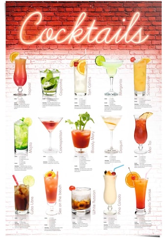 Poster »Cocktails Rezepte«, (1 St.)