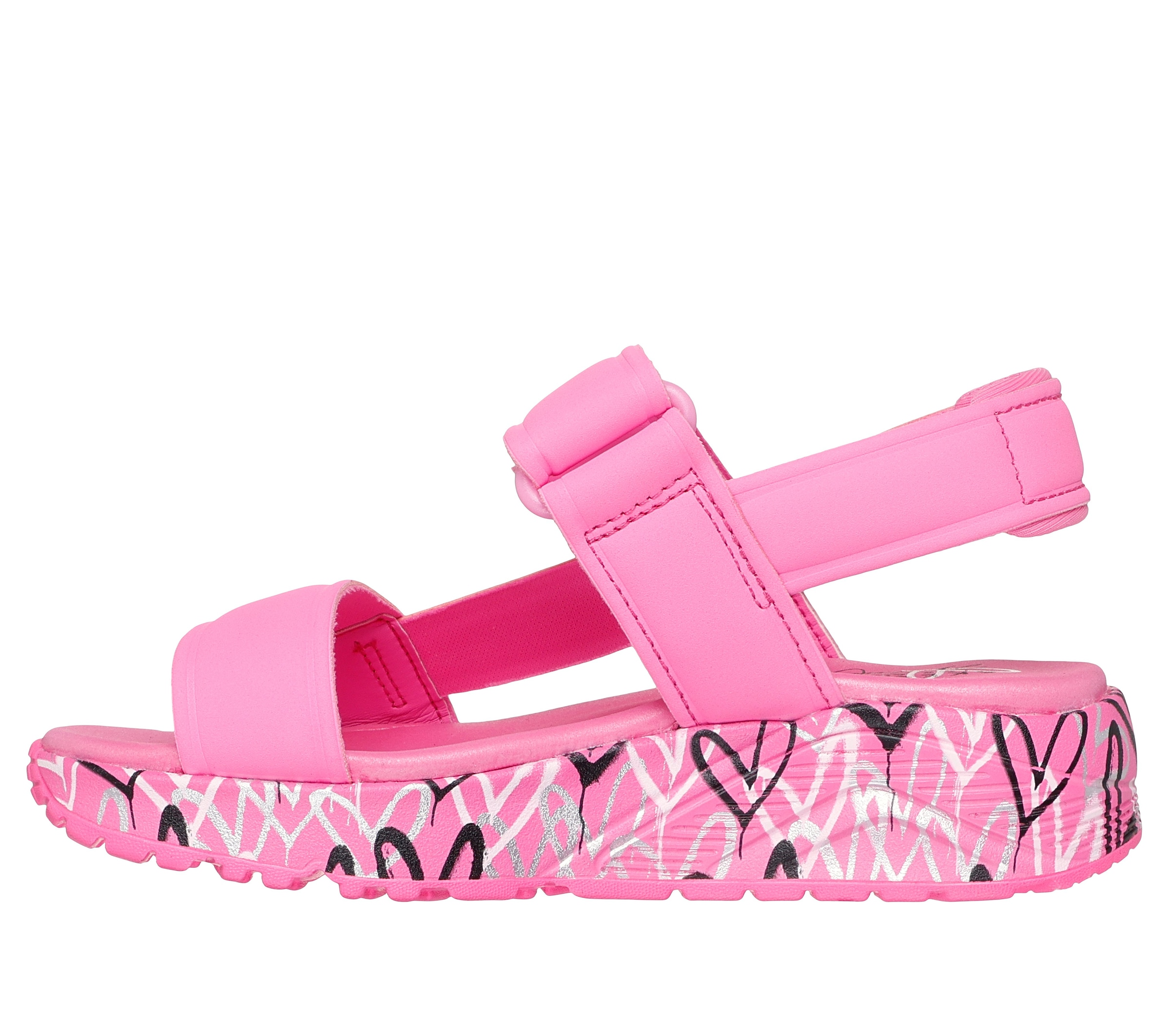 Skechers Sandale »UNO LITE SANDAL-SUNNY LOVE«  Sommerschuh, Klettschuh mit Plateau, Grössenschablone zum Download