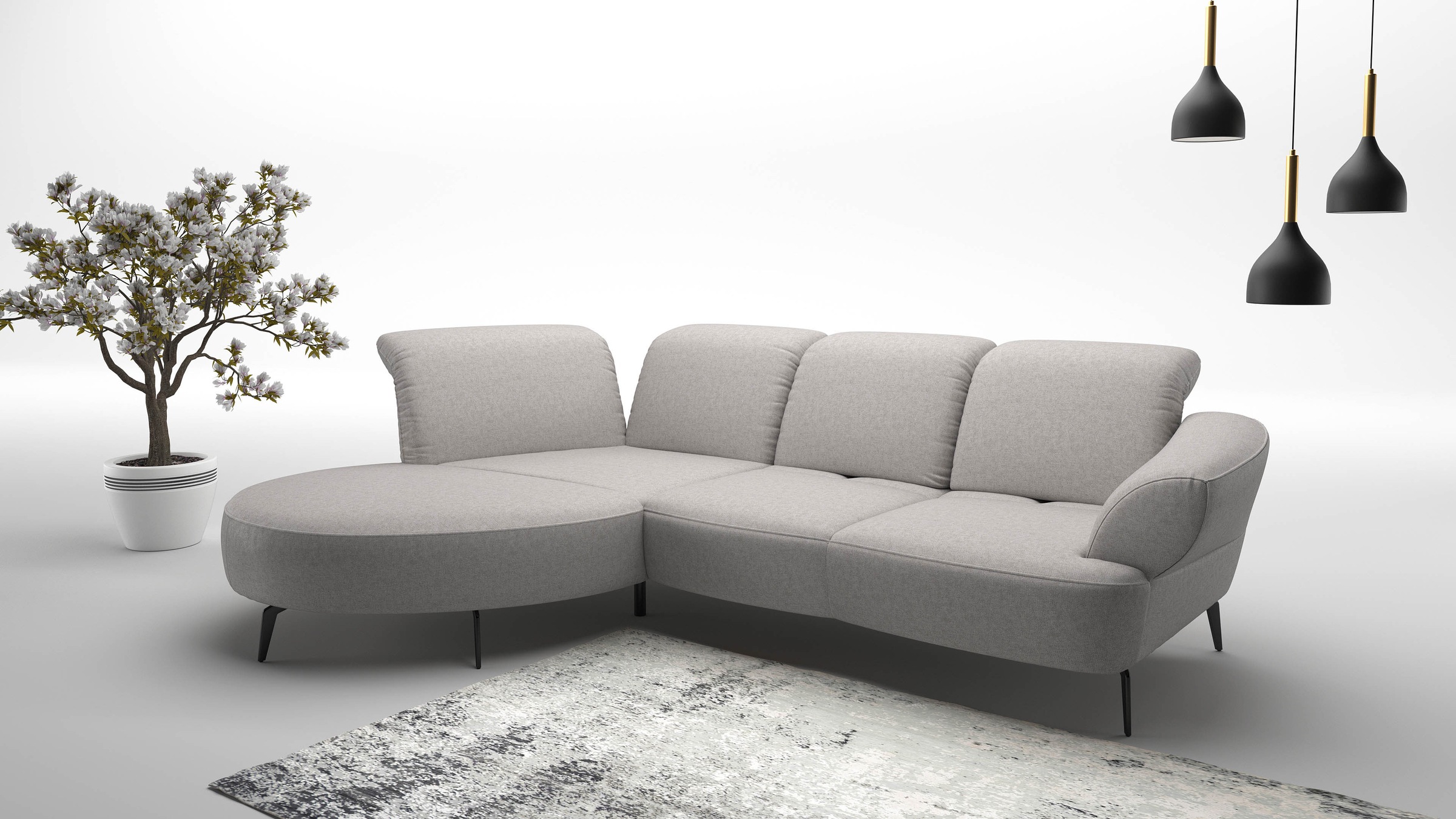 Image of sit&more Ecksofa "Dance, L-Form, inkl. Sitztiefenverstellung" inkl. Click&Seat, optional mit Kopfteilverstellung