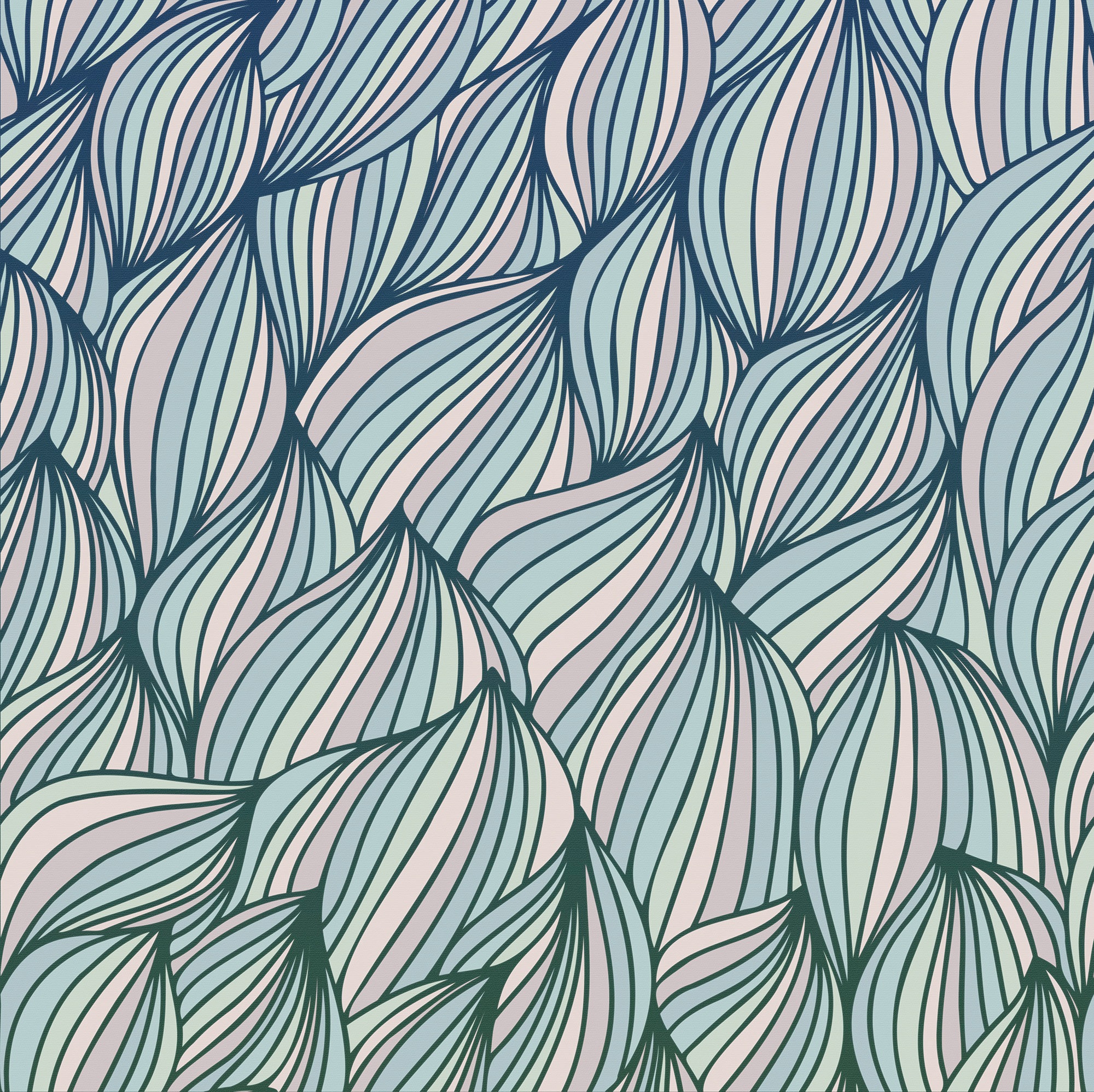 Komar Fototapete »Komar Vlies Fototapete - Gentle Waves - Grösse 250 x 250 cm«, bedruckt