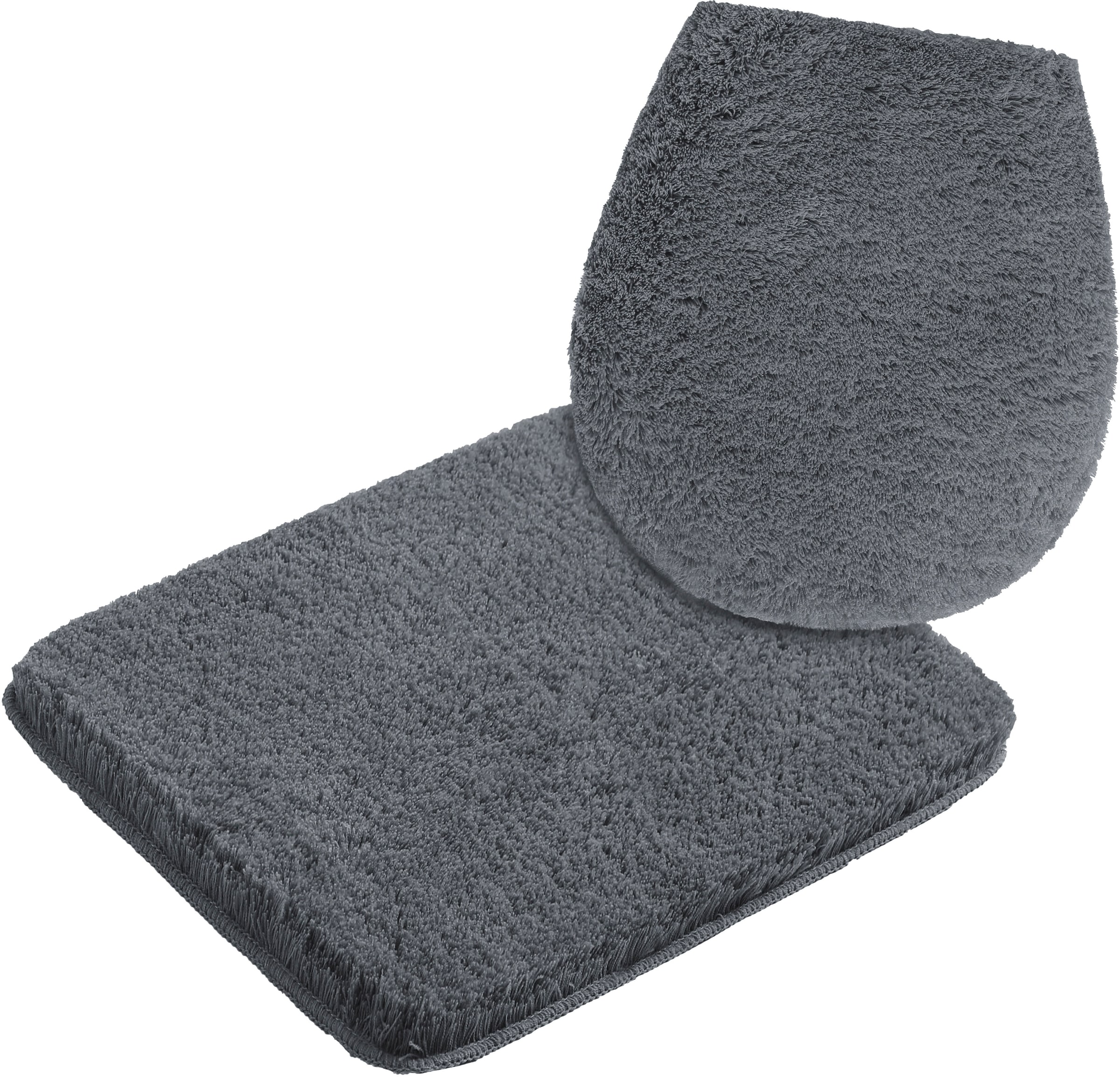 my home Badematte »Merida, Badvorleger, Badezimmer Teppich«, rutschhemmend beschichtet, fussbodenheizungsgeeignet-schnell trocknend-strapazierfähig, Badteppich, Uni Farben, rechteckig, rund & als 2-tlg. Set erhältlich