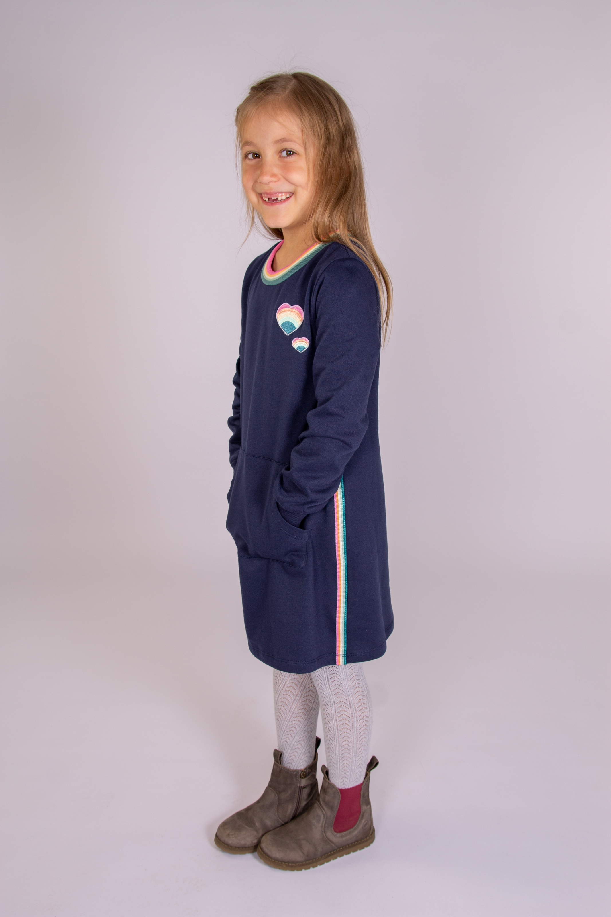 Image of happy girls Sweatkleid Kängurutasche