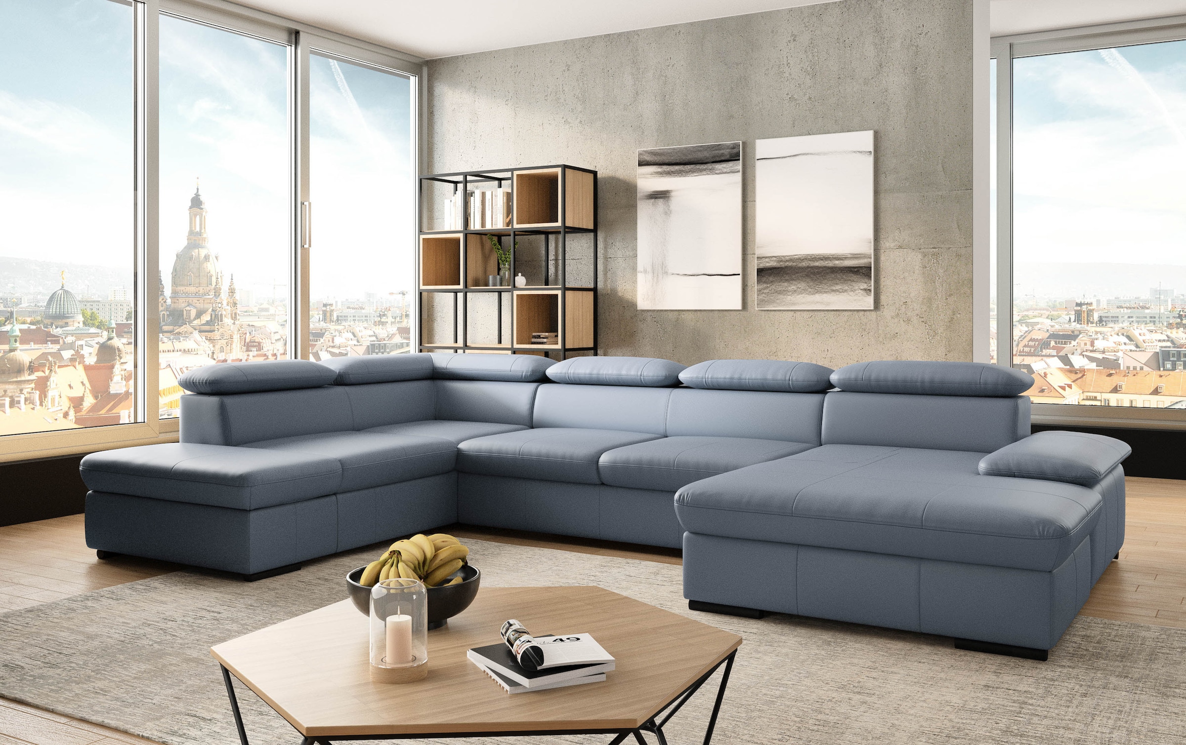 sit&more Wohnlandschaft »Alcudia U-Form«, wahlweise mit Bettfunktion