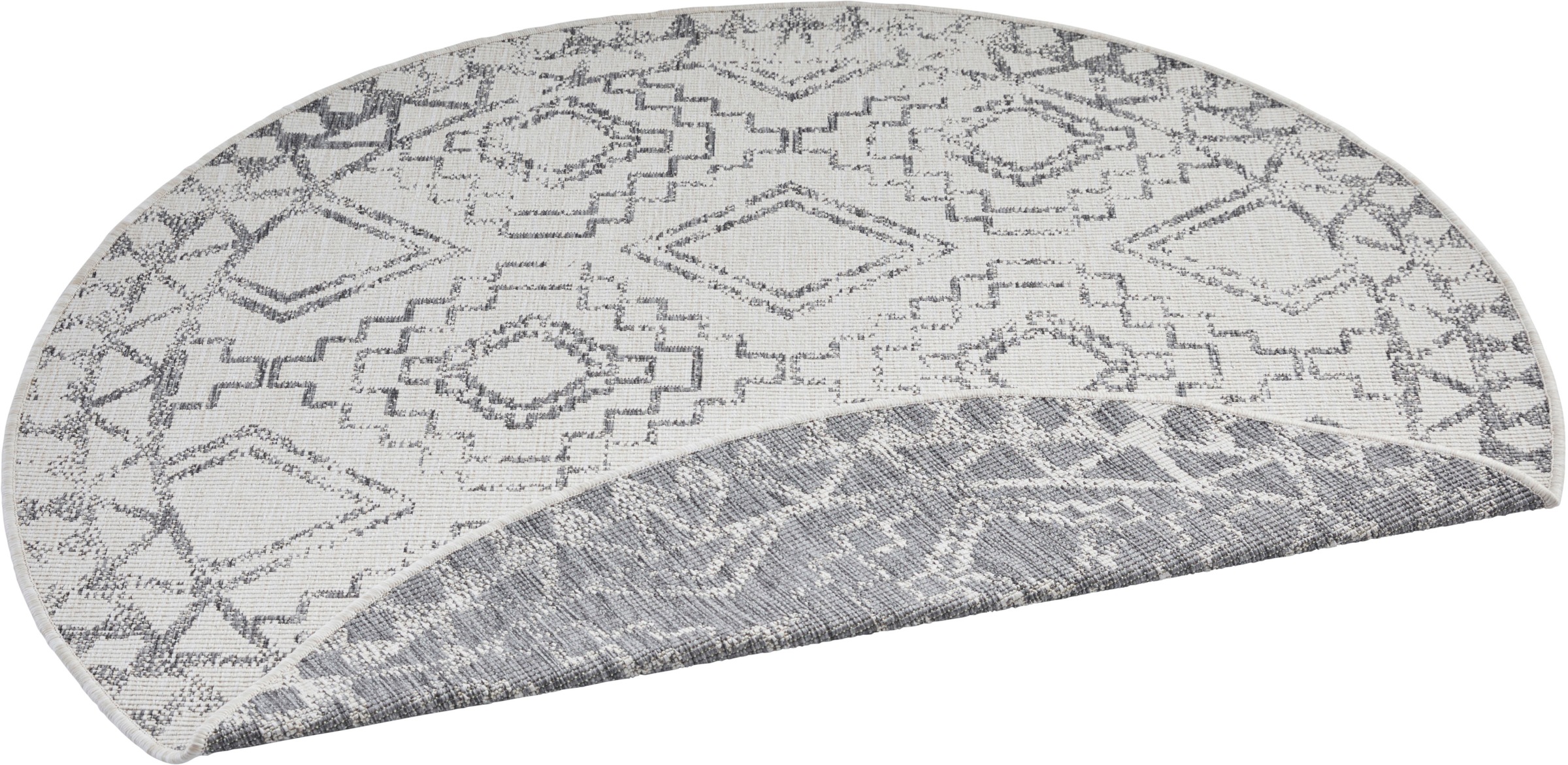 Image of freundin Home Collection Teppich »Elion«, rund, 5 mm Höhe, In-und Outdoor geeignet, Wohnzimmer, Balkon, Terrasse, Garten, Pflegeleicht, Flachgewebe bei Ackermann Versand Schweiz