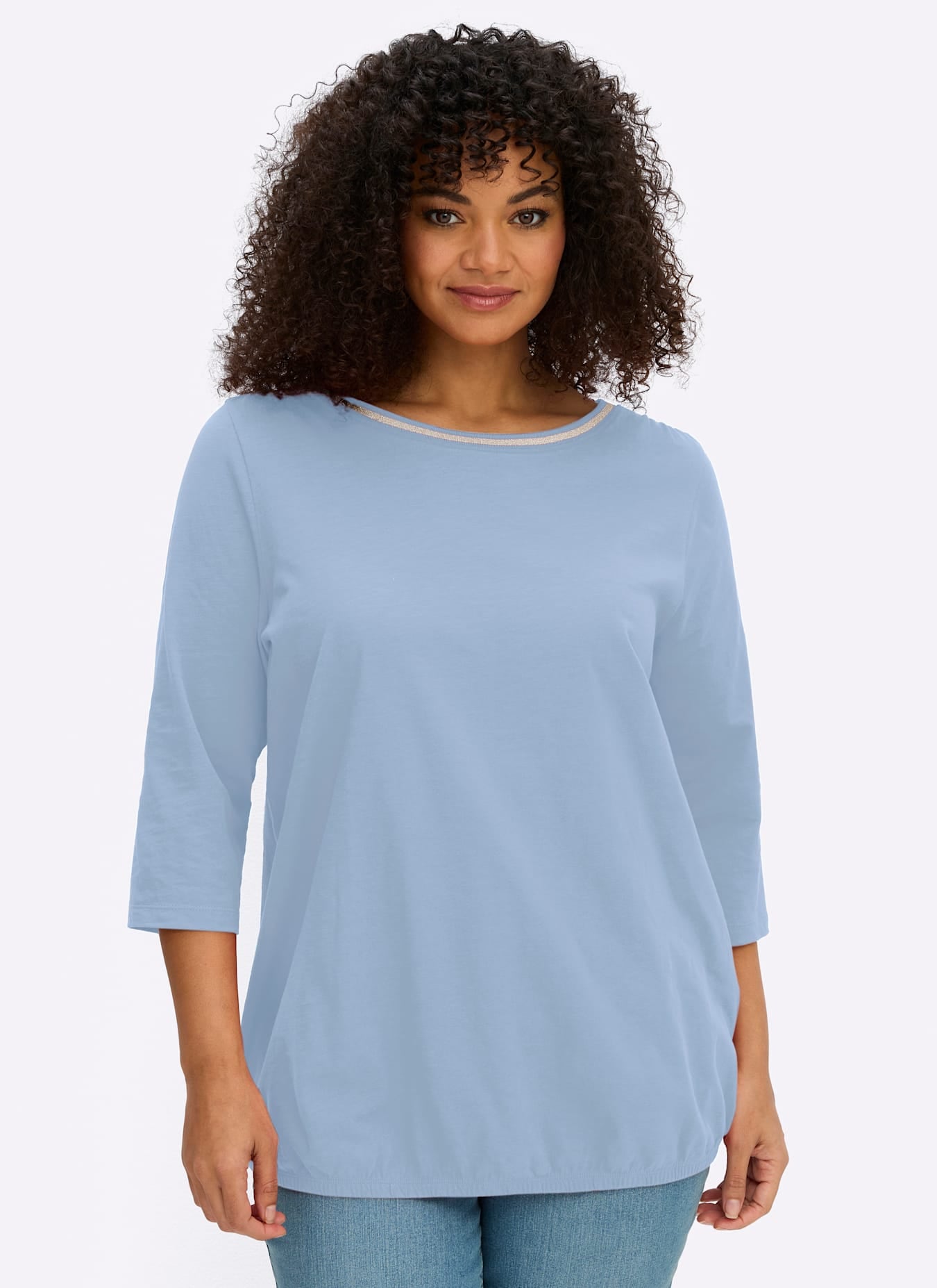 Image of Sheego Rundhalsshirt "3/4-Arm-Shirt" 1