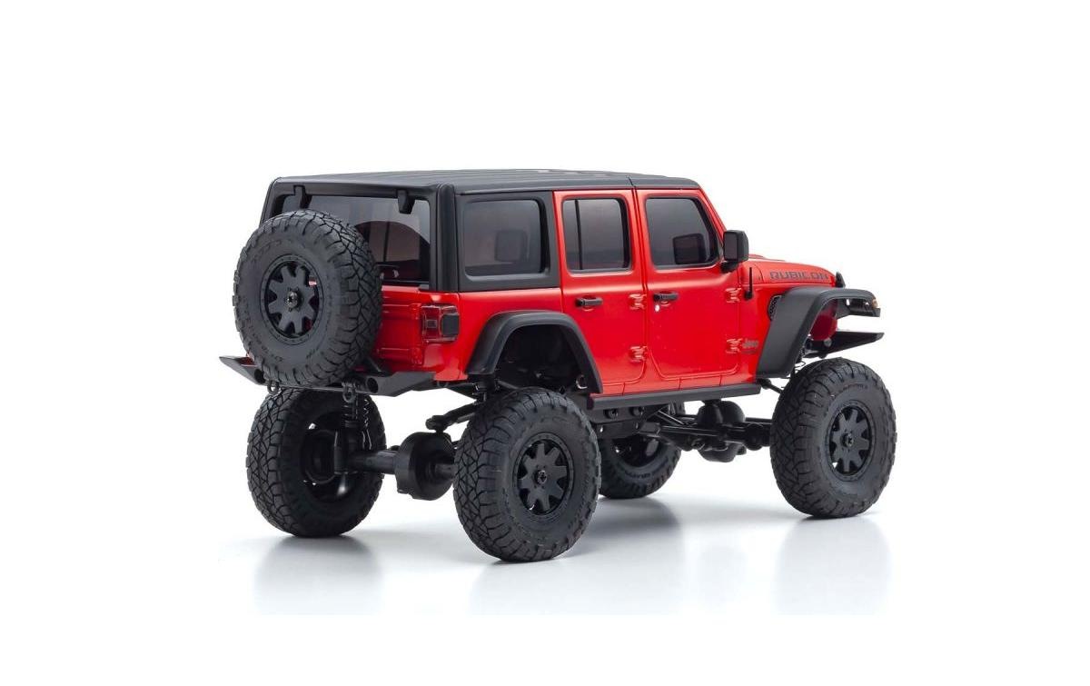 RC-Monstertruck »Kyosho Mini-Z Jeep Wrangler Rubicon, Rot ARTR«, Lackiert