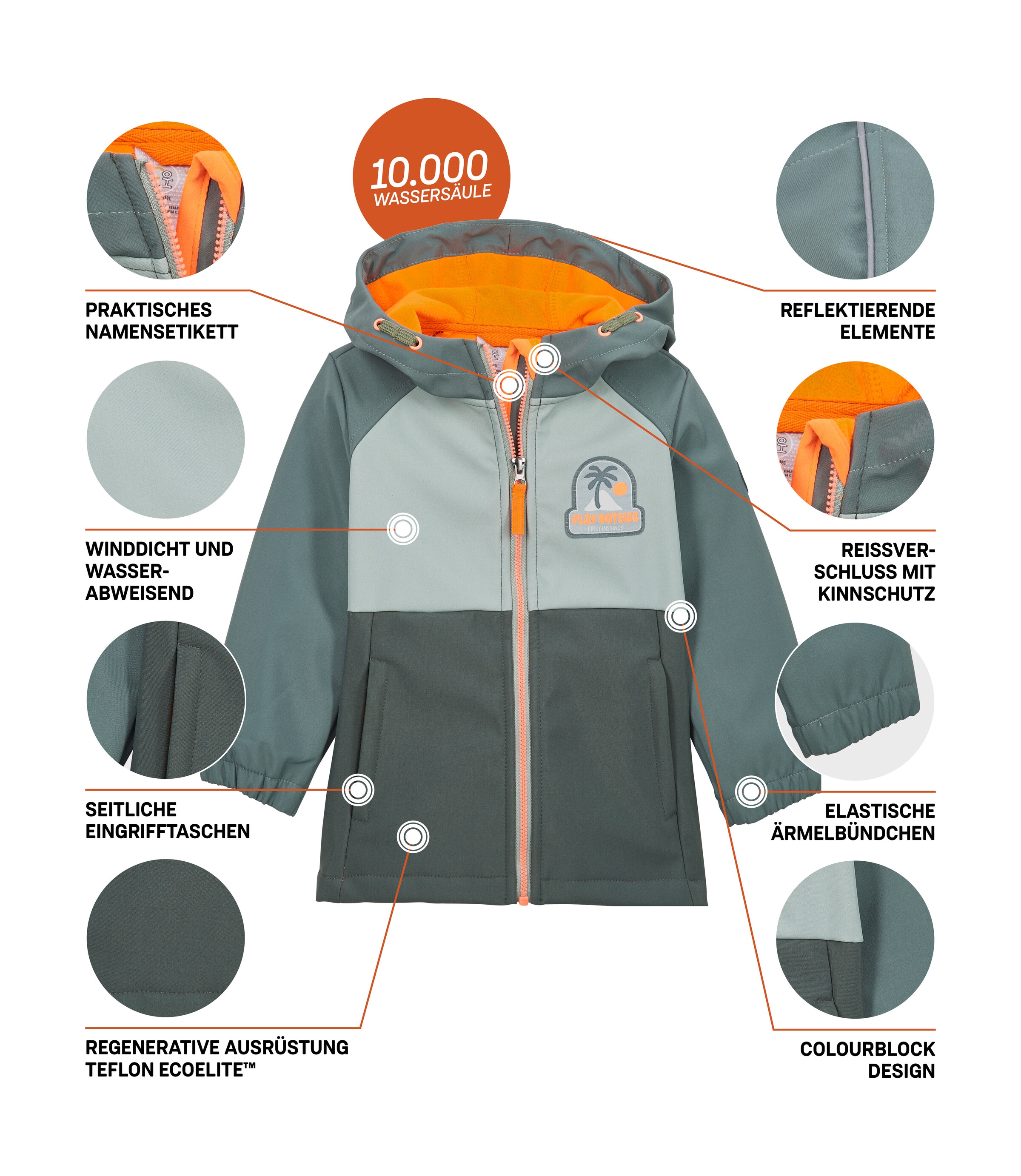 first instinct by killtec Veste softshell »FIOS 4 MNS SFTSHLL JCKT« veste softshell déperlante avec design colourblock