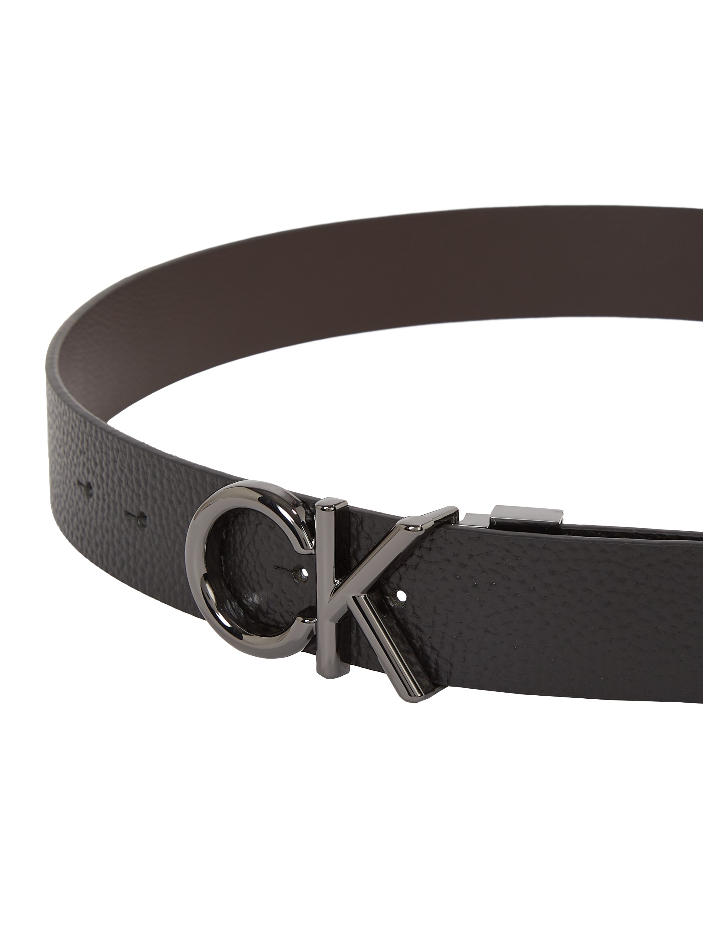Calvin Klein Ledergürtel »ADJ/REV CK METAL BOMBE PB 35MM«, mit CK-Logoschliesse