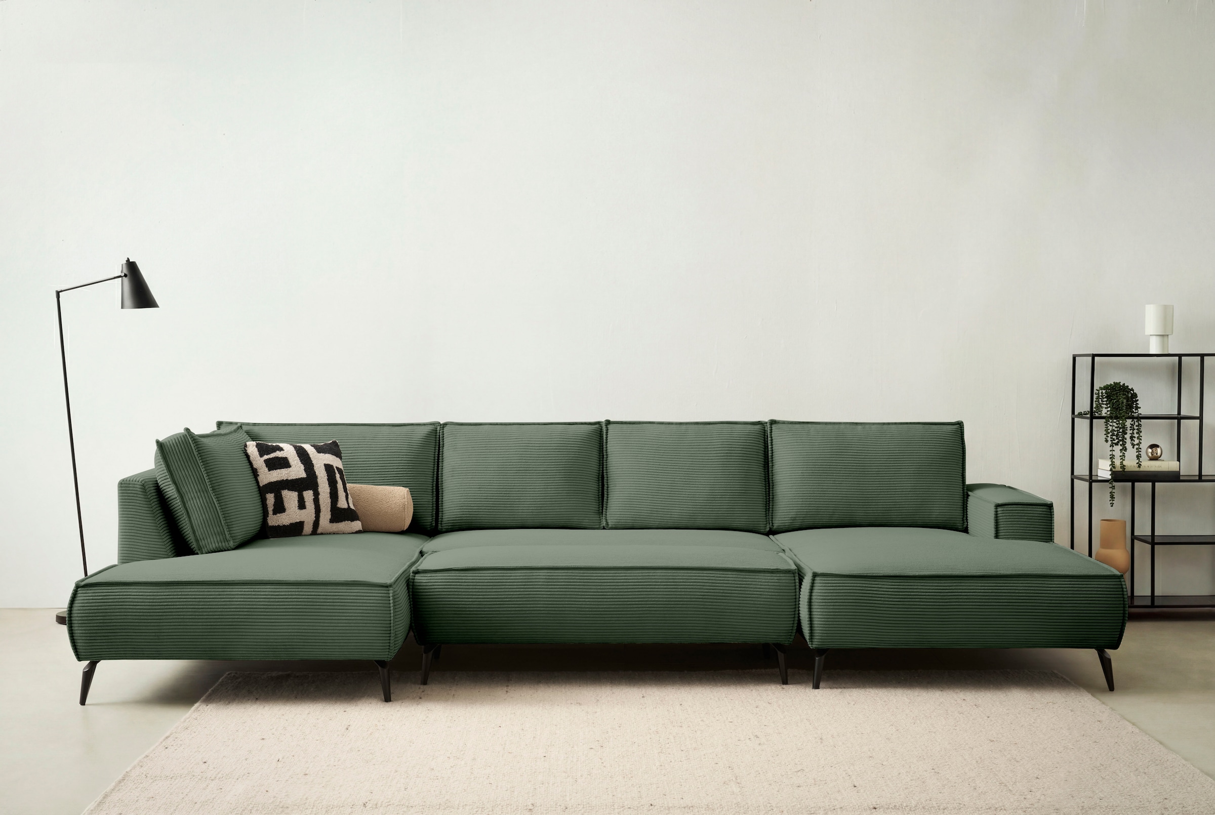 Home affaire Wohnlandschaft »TVINNU« Recamiere rechts/links, stellbar zum Schlafsofa (Krokodilverbinder)