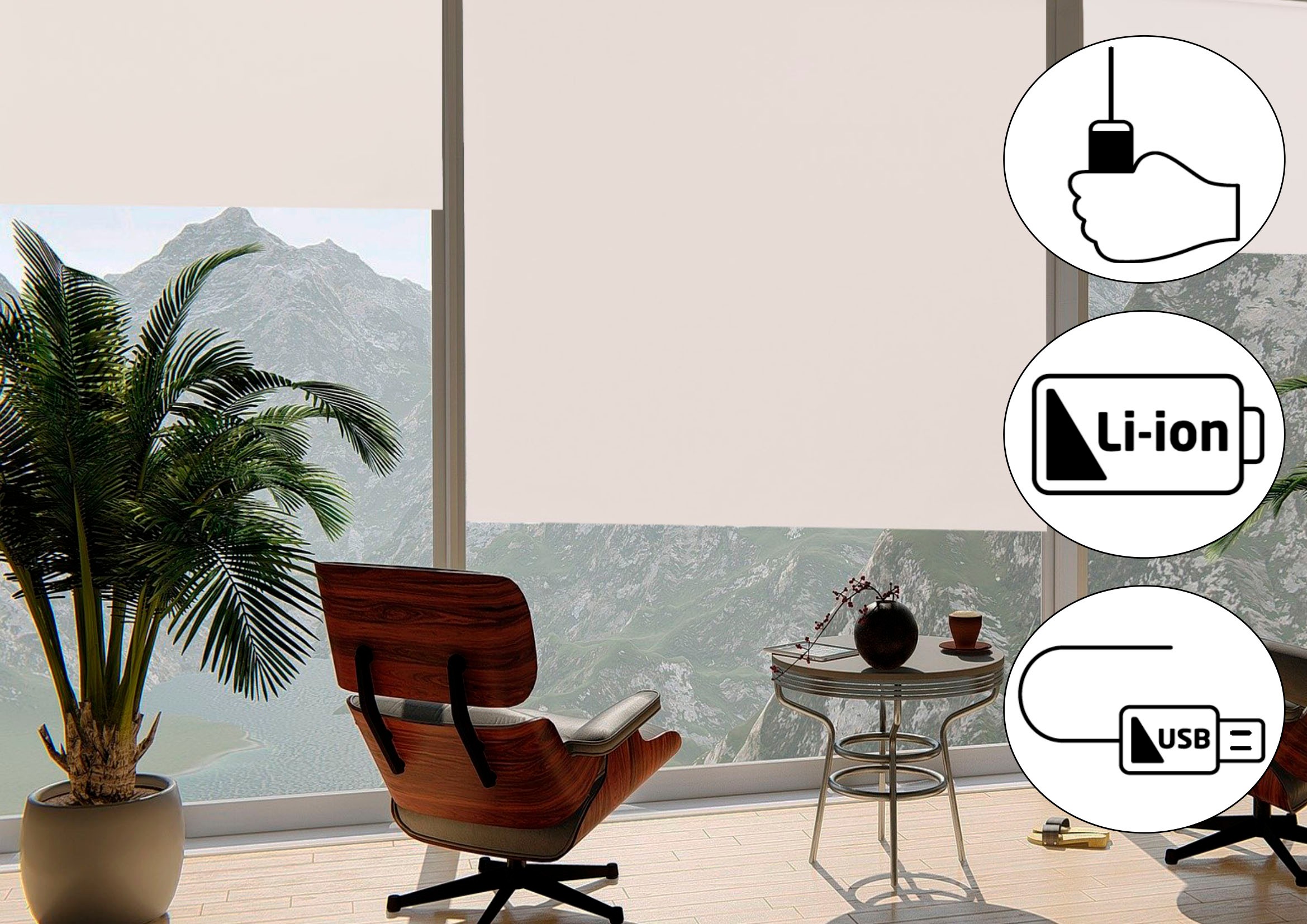 Image of sunlines Seitenzugrollo »Classic Style Akku-Rollo«, verdunkelnd, freihängend, Made in Germany bei Ackermann Versand Schweiz