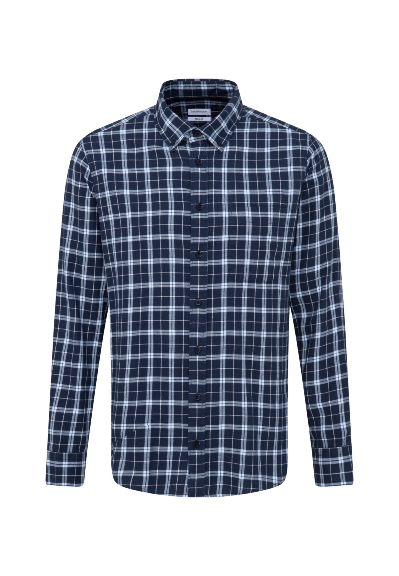 seidensticker Businesshemd »Schwarze Rose«, Regular Langarm Button-Down-Kragen Karo