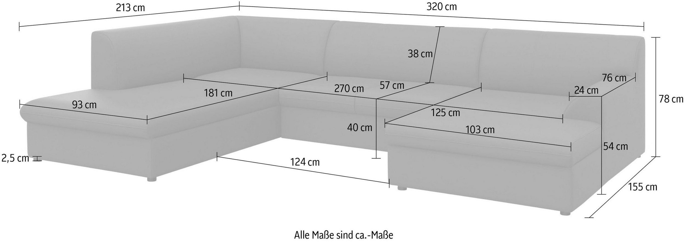 DOMO collection Wohnlandschaft »Topper U-Form«, wahlweise mit Bettfunktion