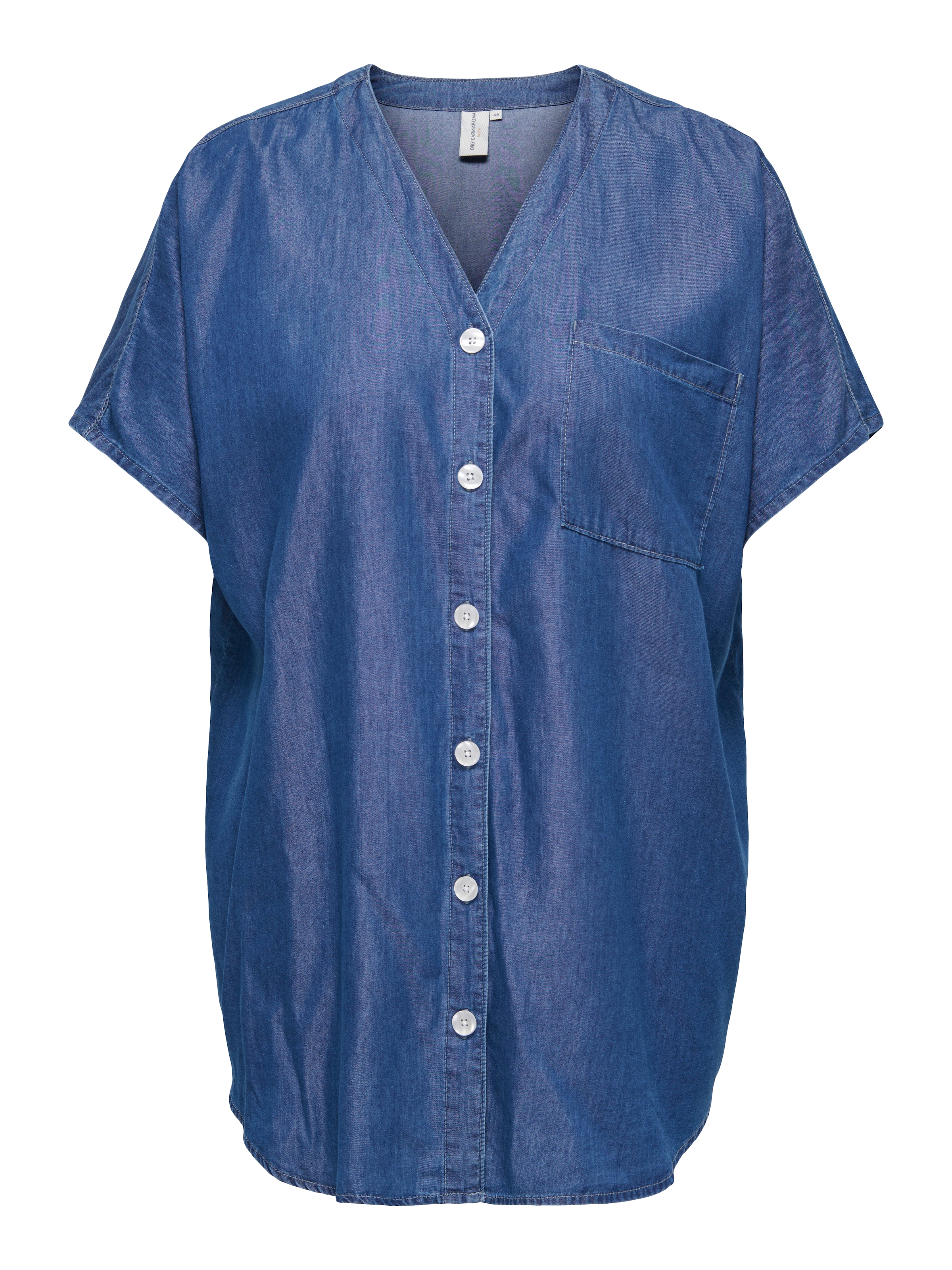 Image of ONLY CARMAKOMA Kurzarmbluse "CARBEA S/S TUNIC DNM GUA"