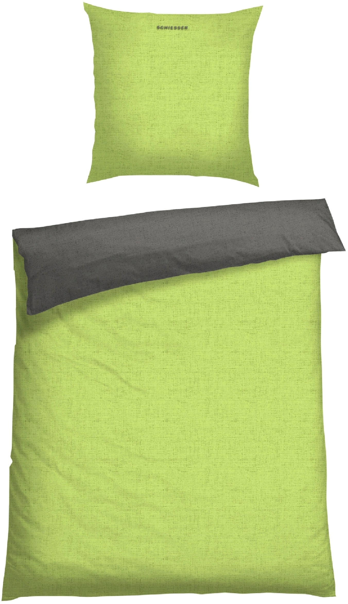 Schiesser Wendebettwäsche »Doubleface aus weicher Baumwolle mit edlem Melangeeffekt«, ab Grösse 135x200 cm erhältlich, Made in Green