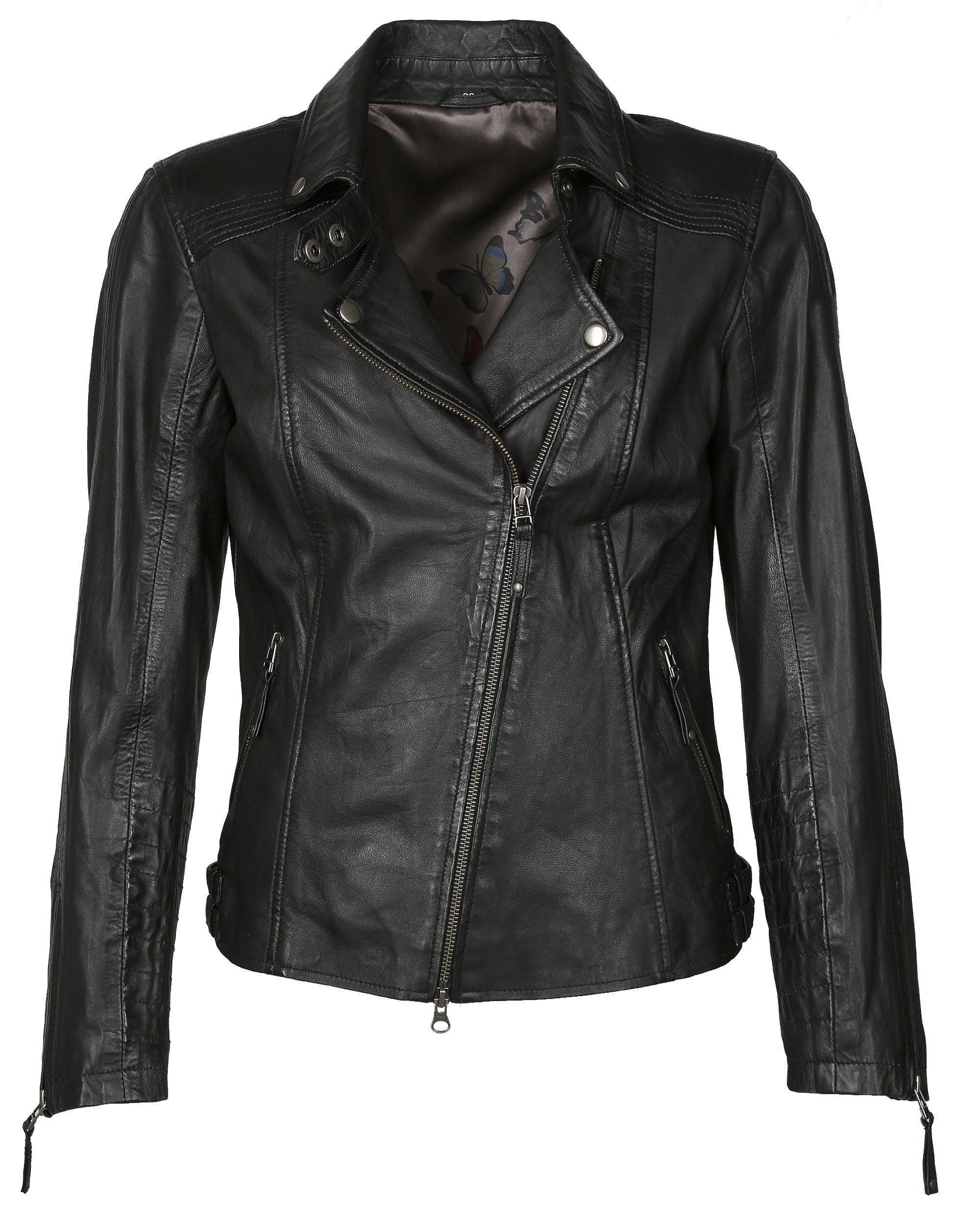 Lederjacke im trendigem Bikerstil »8533«