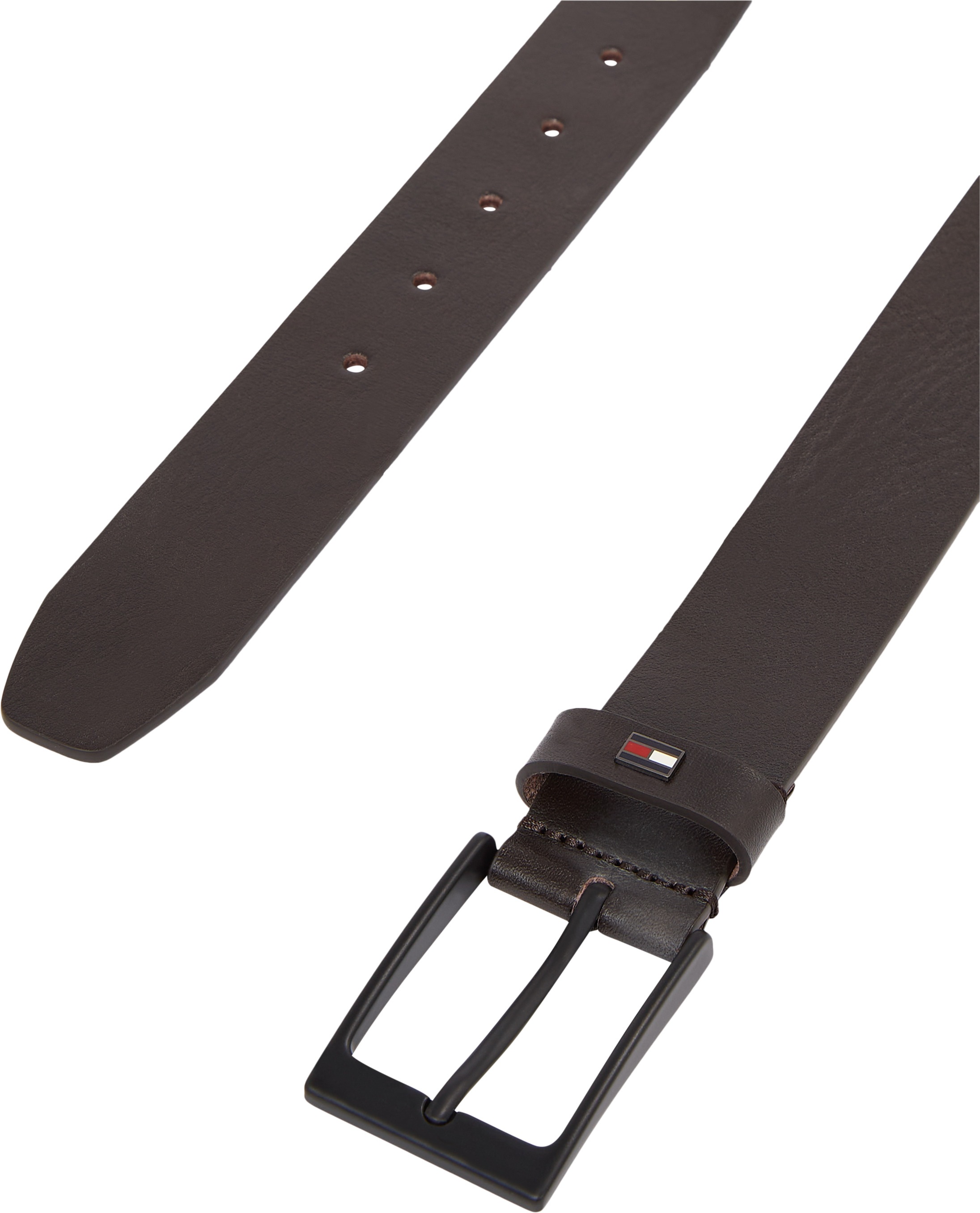 Tommy Hilfiger Ceinture en cuir »LAYTON 3.5 cm breit« Metallpatch, Einfachdornschliesse