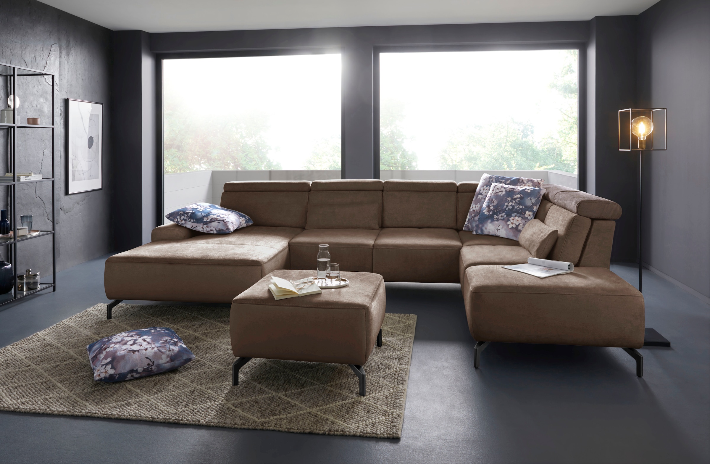 sit&more Tabouret »Gizeh« Fusshöhe 15 cm, wahlweise in 2 unterschiedlichen Fussfarben