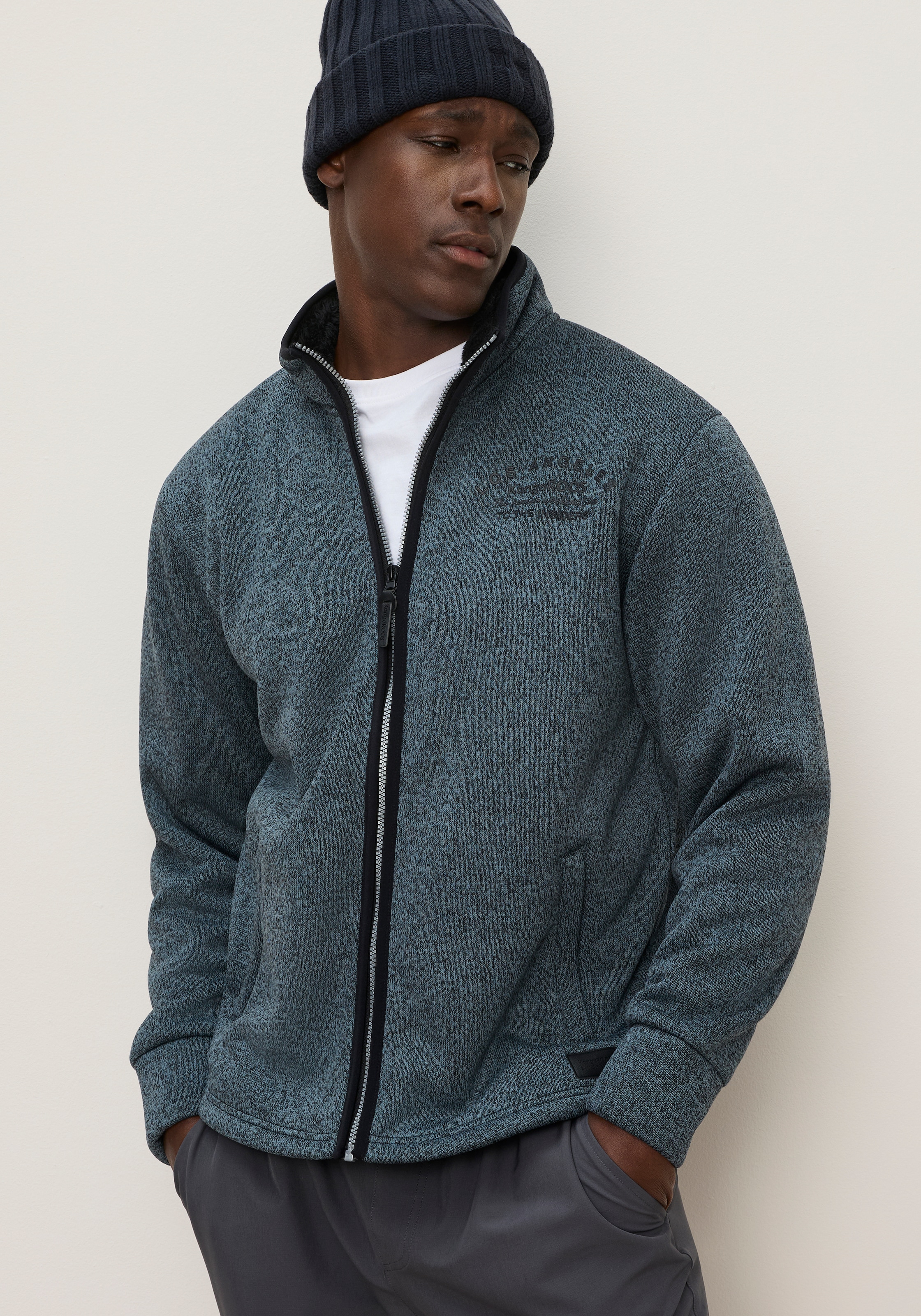 Image of KangaROOS Strickfleecejacke innen mit Teddy Fell ideal für den Übergang