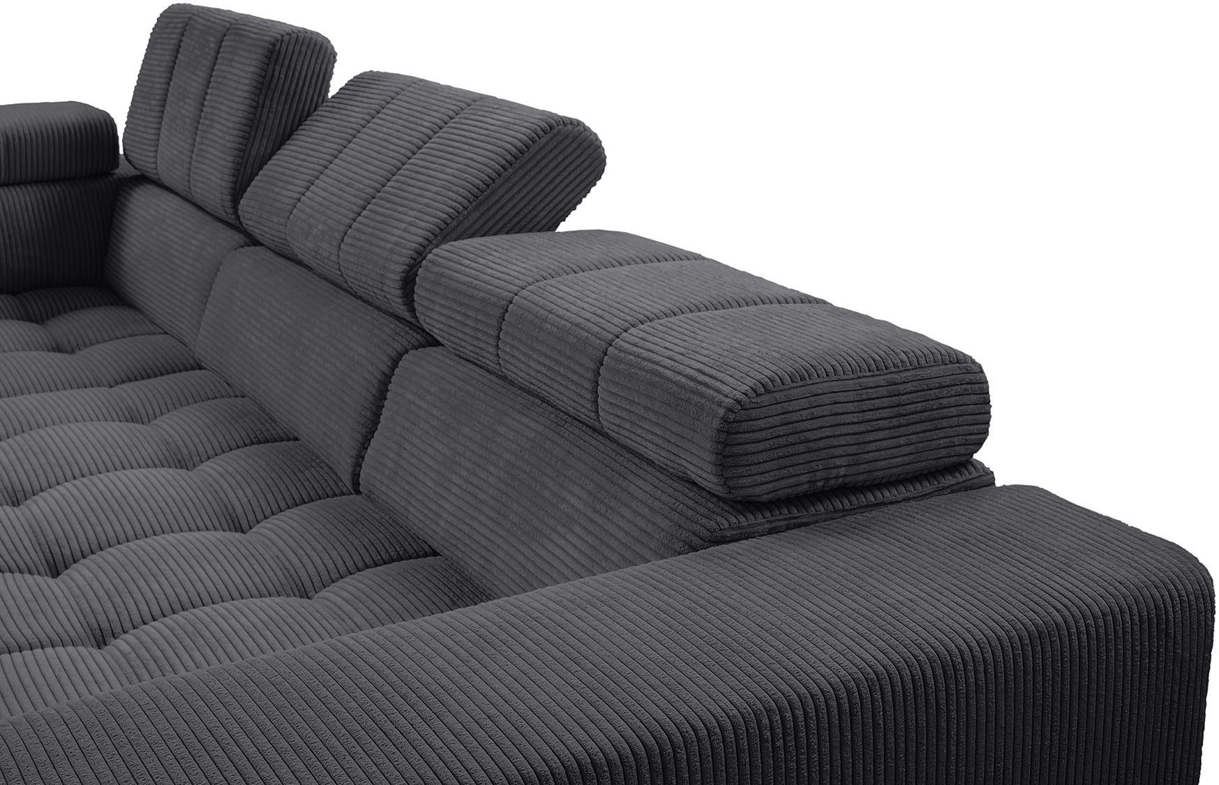 exxpo - sofa fashion Canapé d'angle »Bocco, hochwertige Verarbeitung, toller Sitzkomfort, bequem, L-Form« wahlweise mit Bettfunktion u. Bettkasten, inkl. Kopfteilverstellung