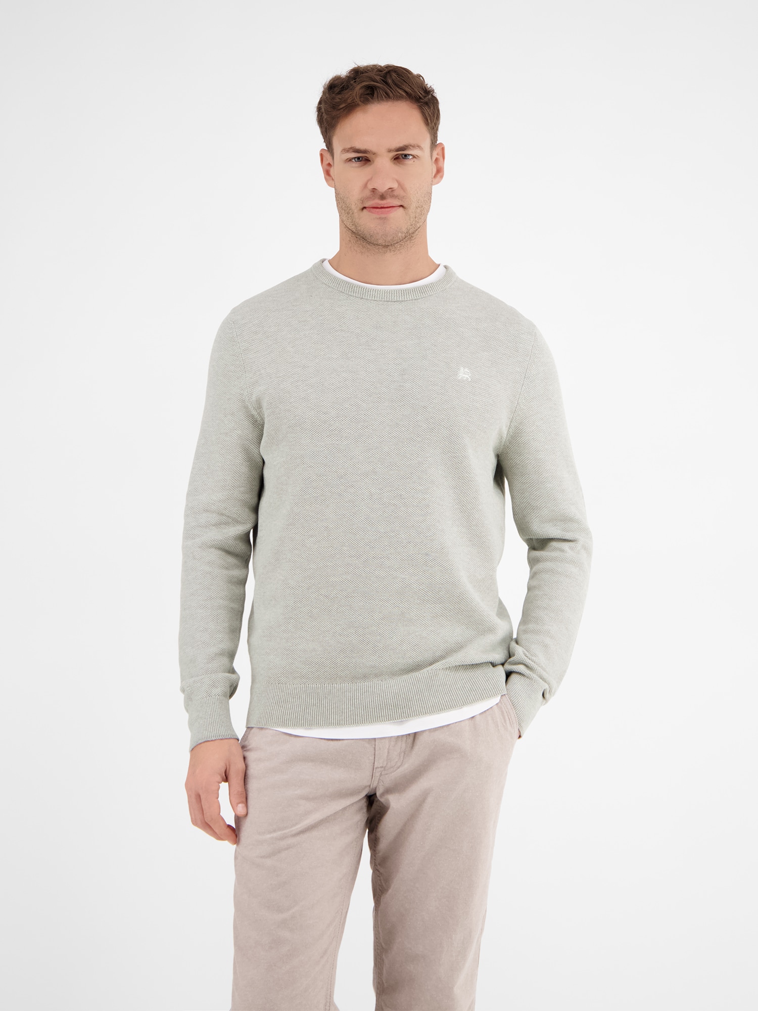 Image of LERROS Strickpullover "Leichter Strickpullover, gerippt"