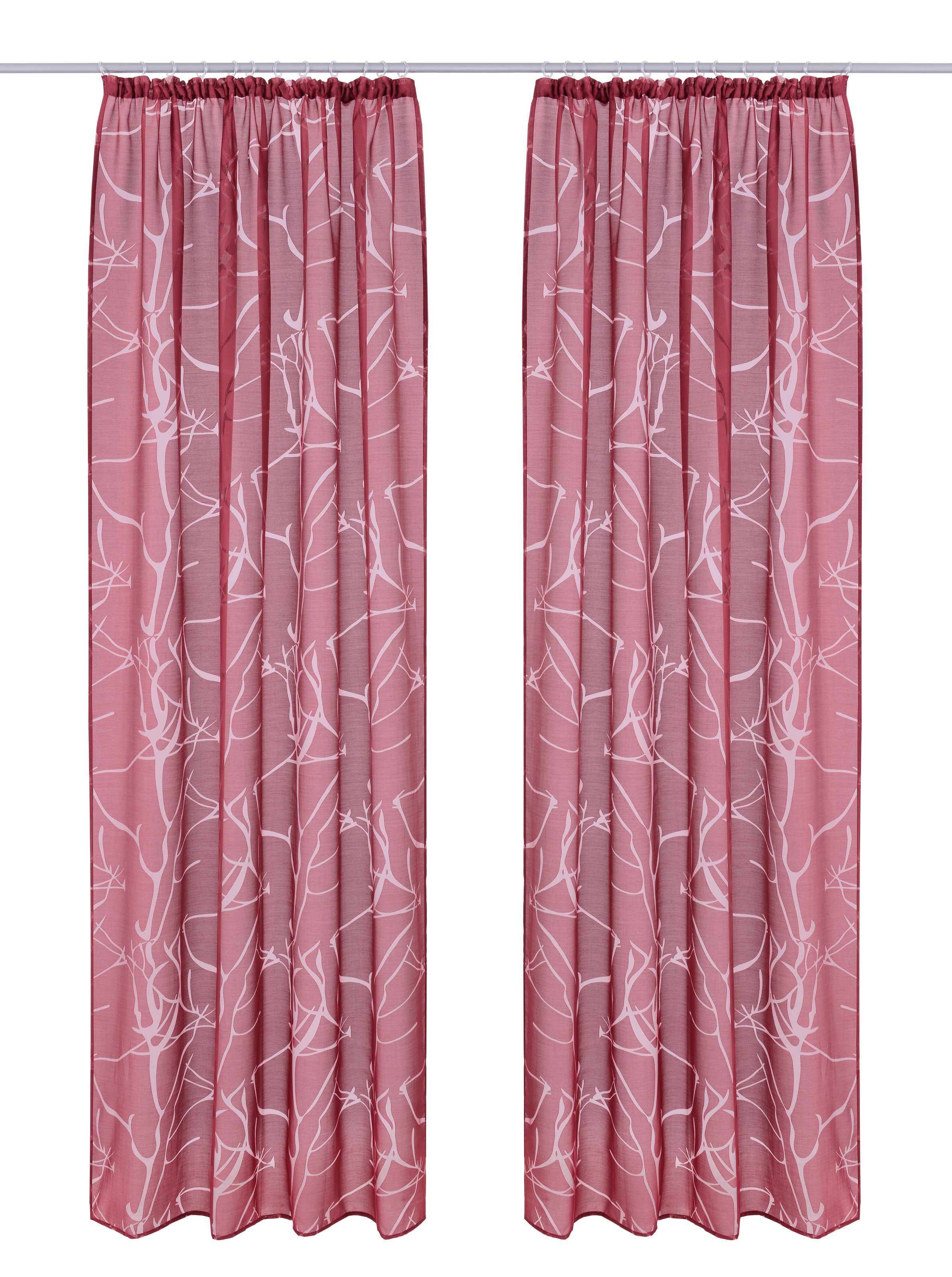 OTTO home Gardine "Anna" Kräuselband 1 Stk. tlg. Viskose, Polyester, Äste-Motiv