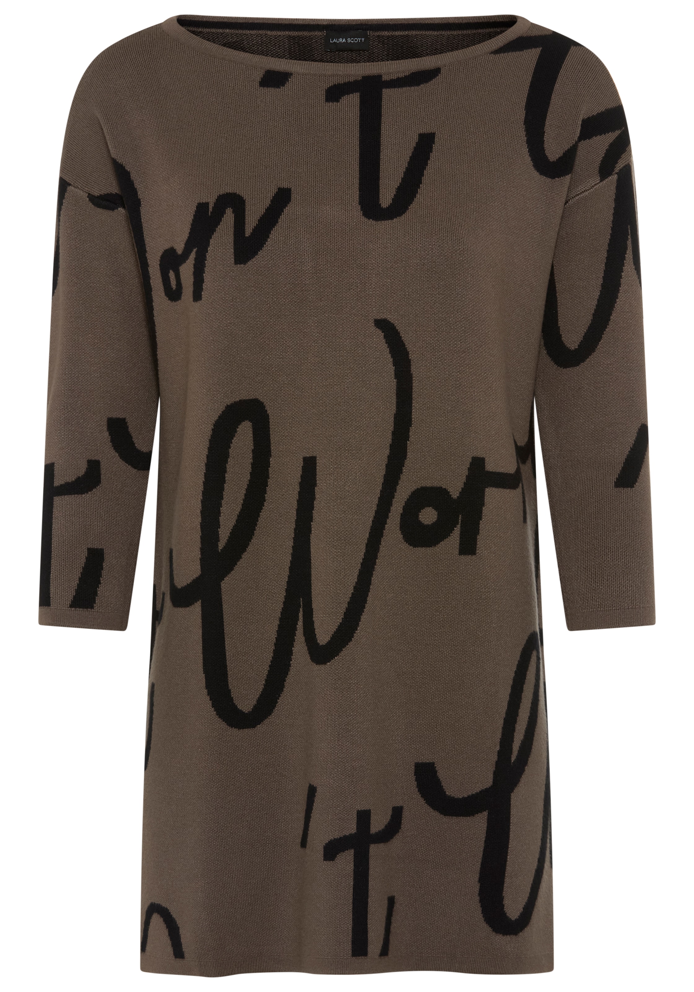 Laura Scott Pull jacquard pull en maille avec lettrage féminin