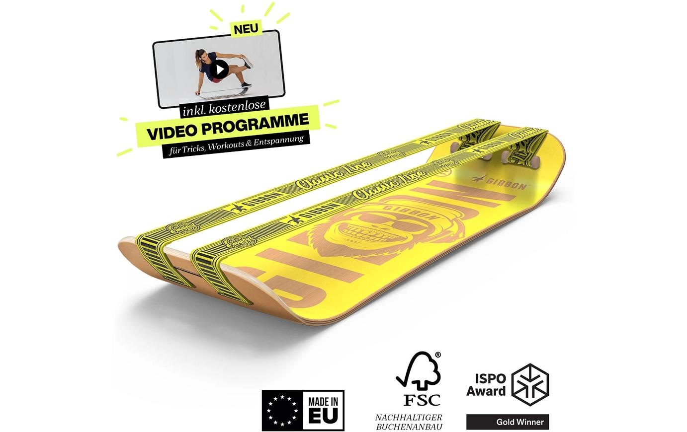 Gibbon Balanceboard »Slackboard Set Bonzo Classic Buche«