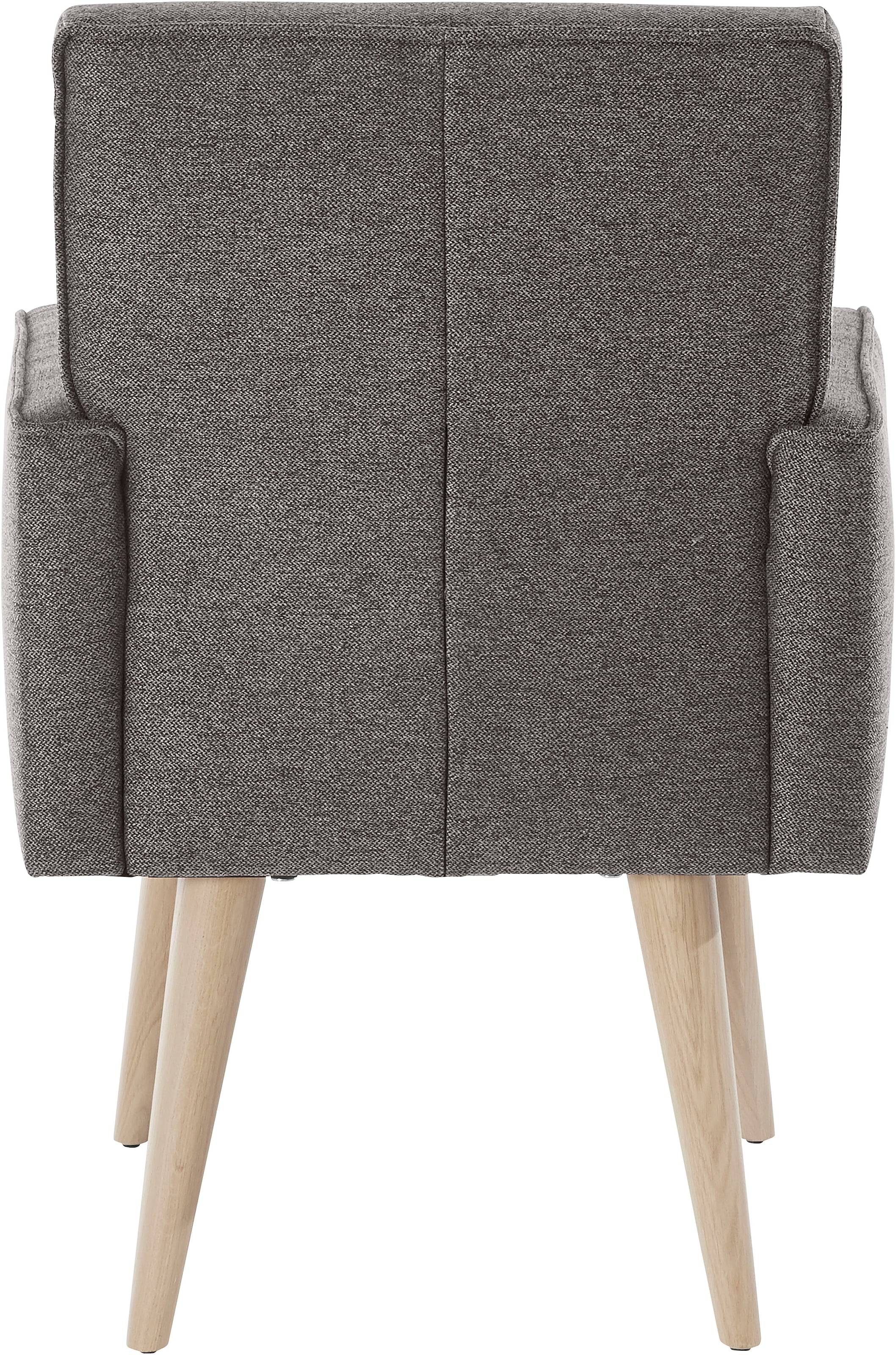 exxpo - sofa fashion Sessel »Lungo, Loungesessel mit moderner Kedernaht, bequem und elegant« Breite 64 cm, hoher Holzfuss