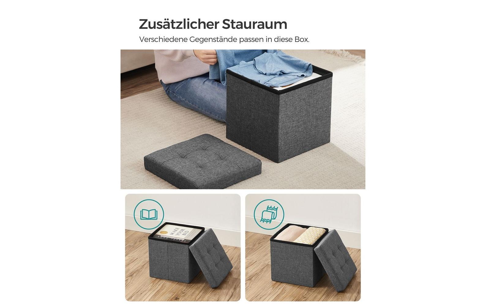 SONGMICS Sitztruhe »mit Aufbewahrung 30 x 30 cm«