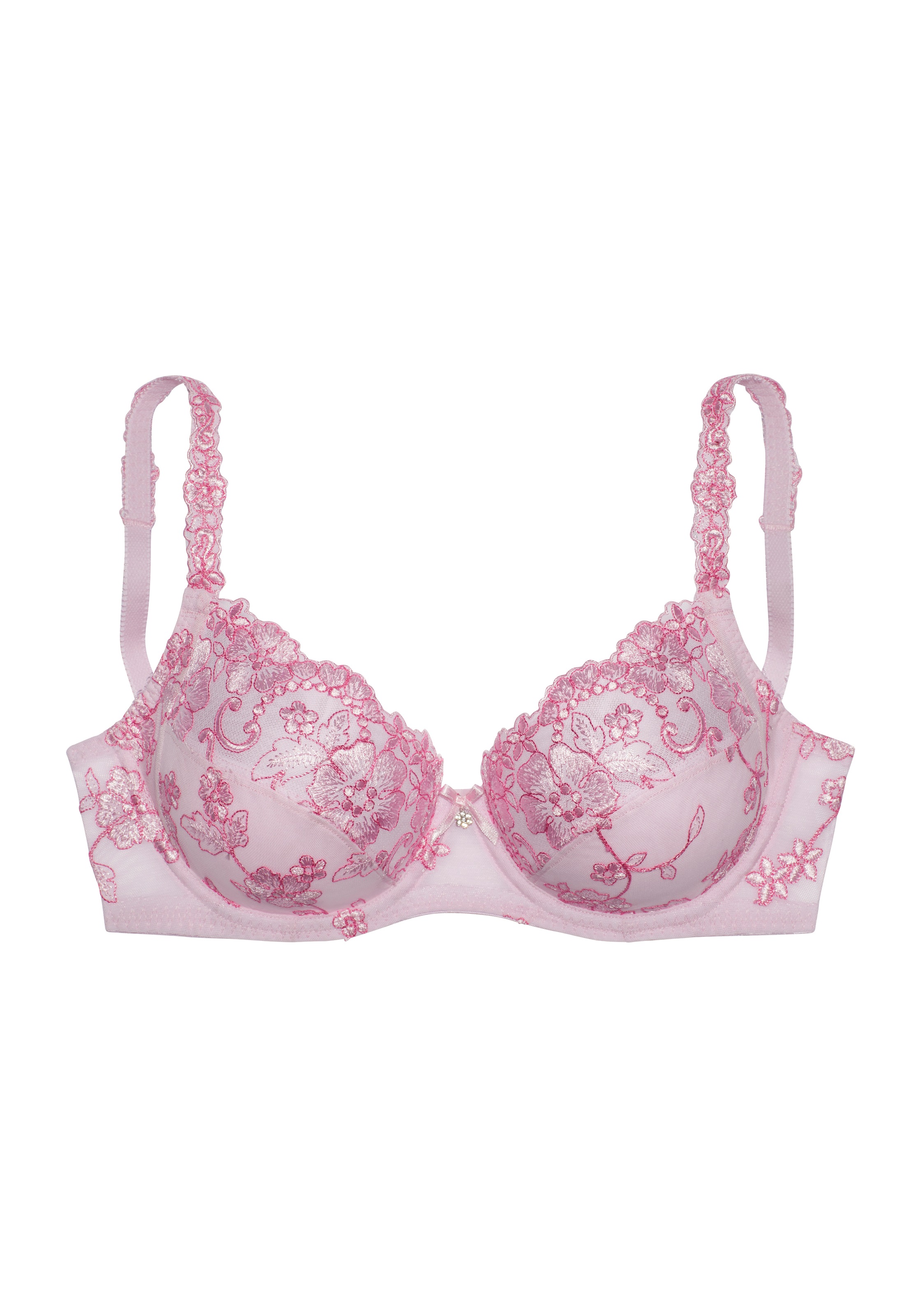 LASCANA Bügel-BH "Spitzen-BH, Dirndl-BH, Wanda" mit Stickerei Spitze, als Dessous-Set kombinierbar, große Größen