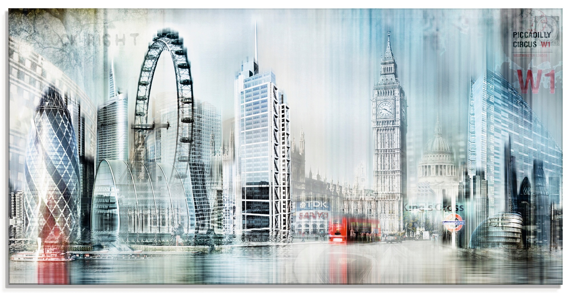 Image of Artland Glasbild »London Skyline Collage II«, Gebäude, (1 St.) bei Ackermann Versand Schweiz