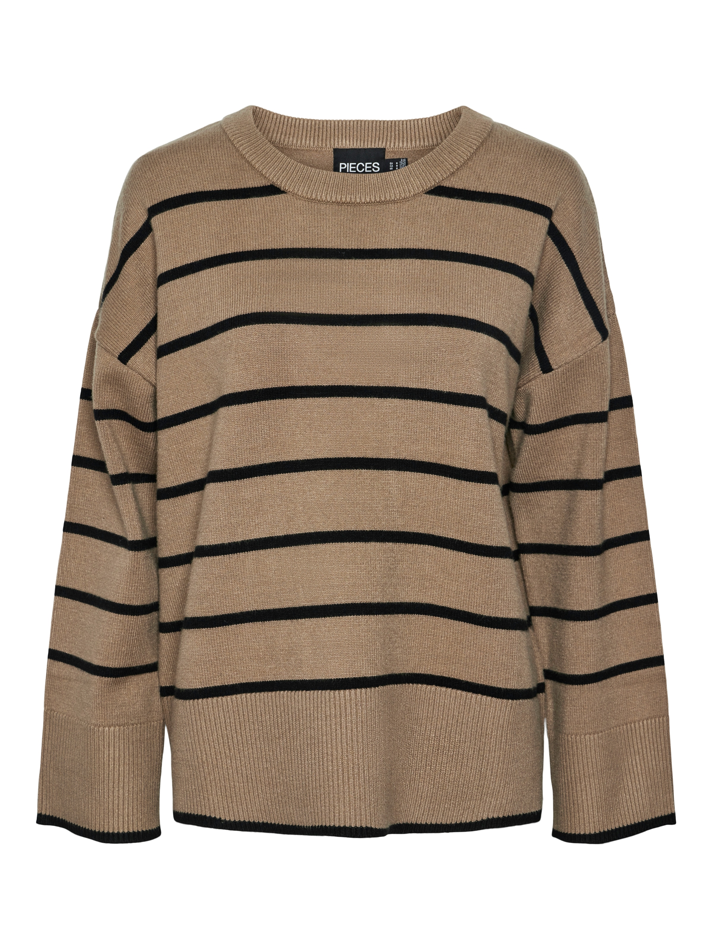 pieces Rundhalspullover »PCMATHILDE LS O-NECK KNIT NOOS BC«