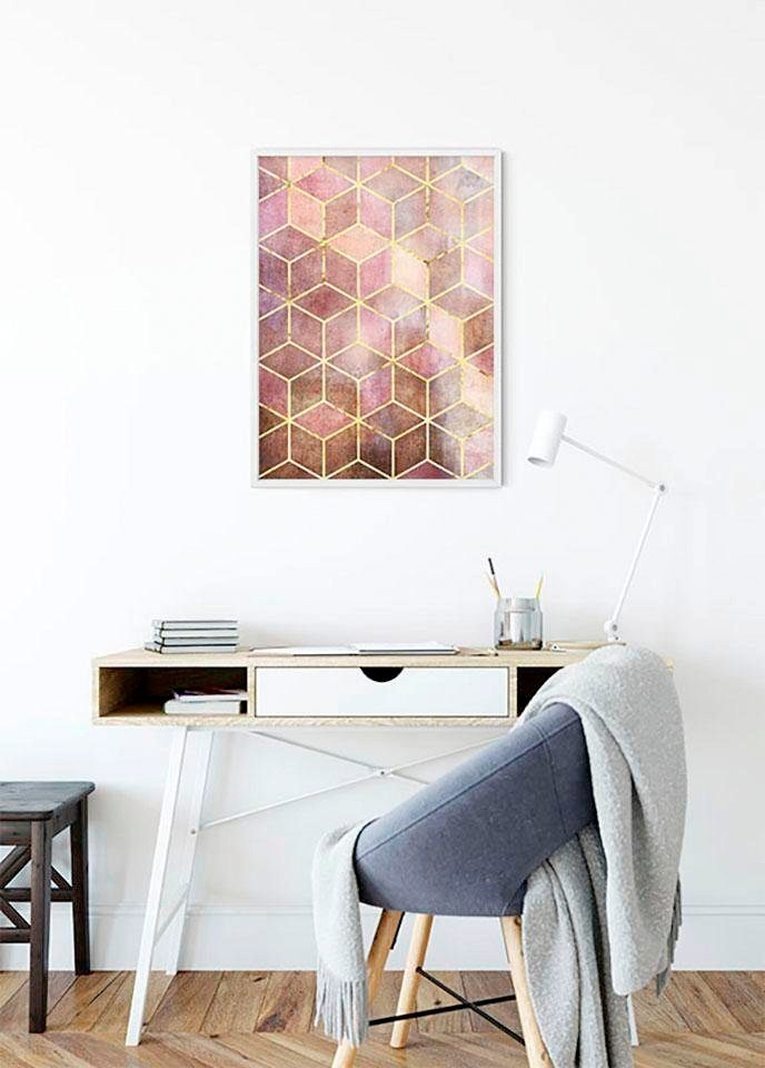 Komar Bild »Mosaik Rosso« Formen | Kunst 1 Stk. tlg. Wandbild zur Dekoration - ohne Rahmen