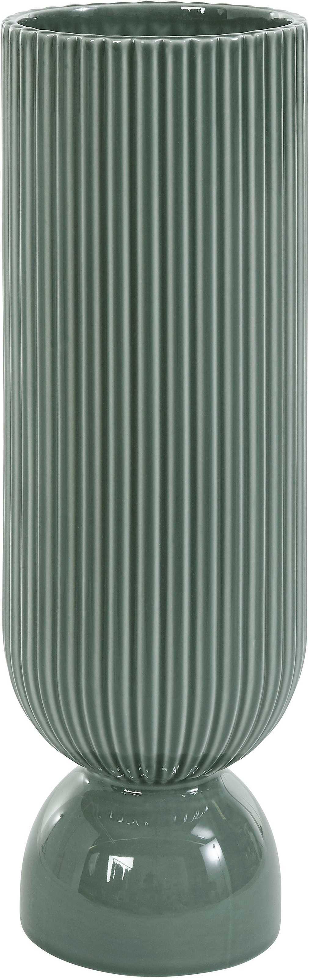 Rillen-Optik«, andas Trouver Dekovase aus »Vase Höhe (1 St.), sur Steingut, cm 37