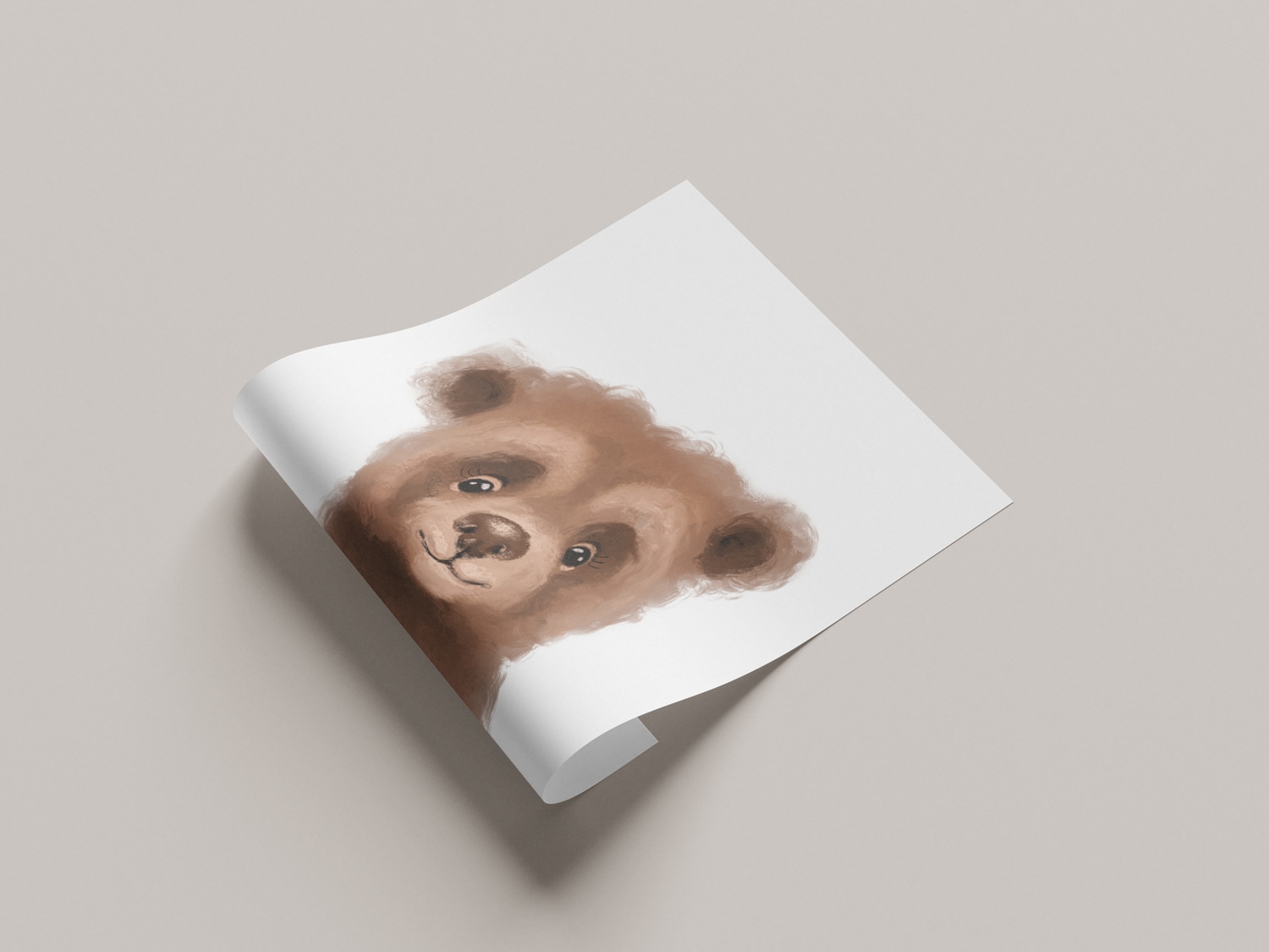 Lüttenhütt Bild mit Rahmen »oder Poster, Niedlicher Braunbär« Bär | Fantasy | Tiere 1 Stk. tlg. HD Premium Druck