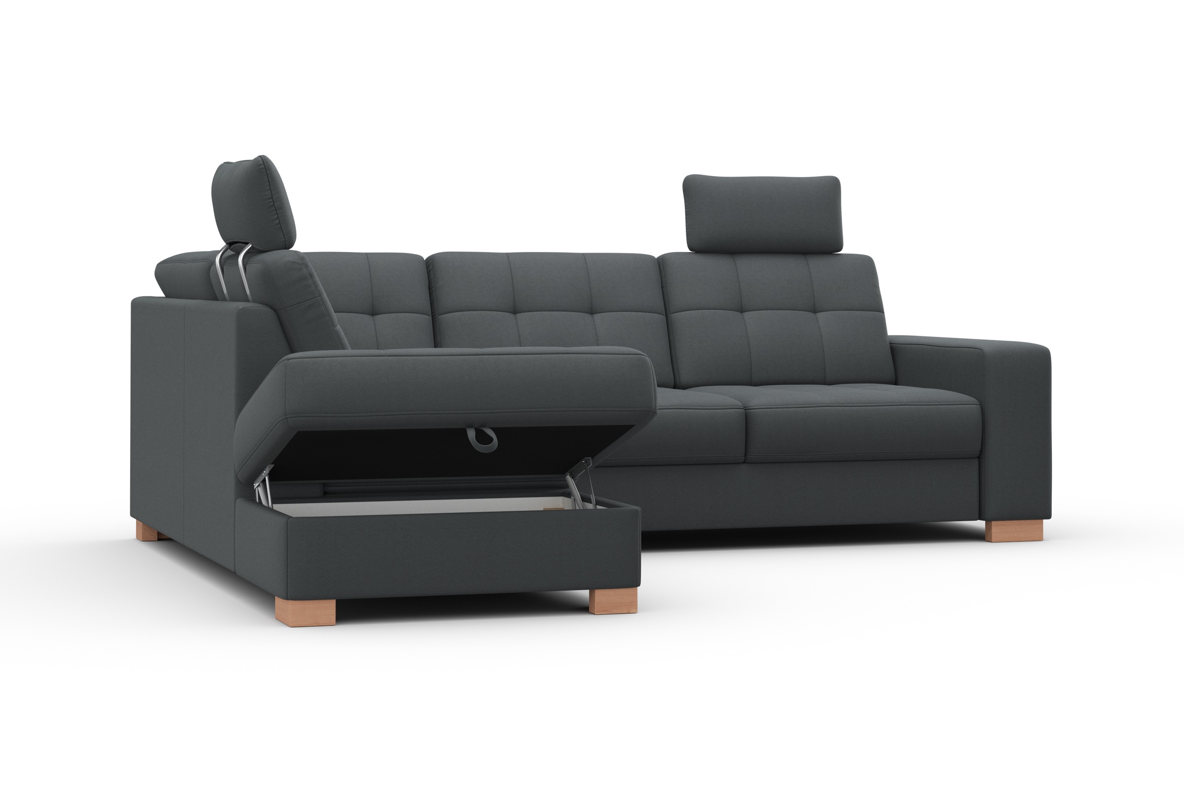 sit&more Ecksofa »Quincy L-Form«, wahlweise mit Bettfunktion und Bettkasten