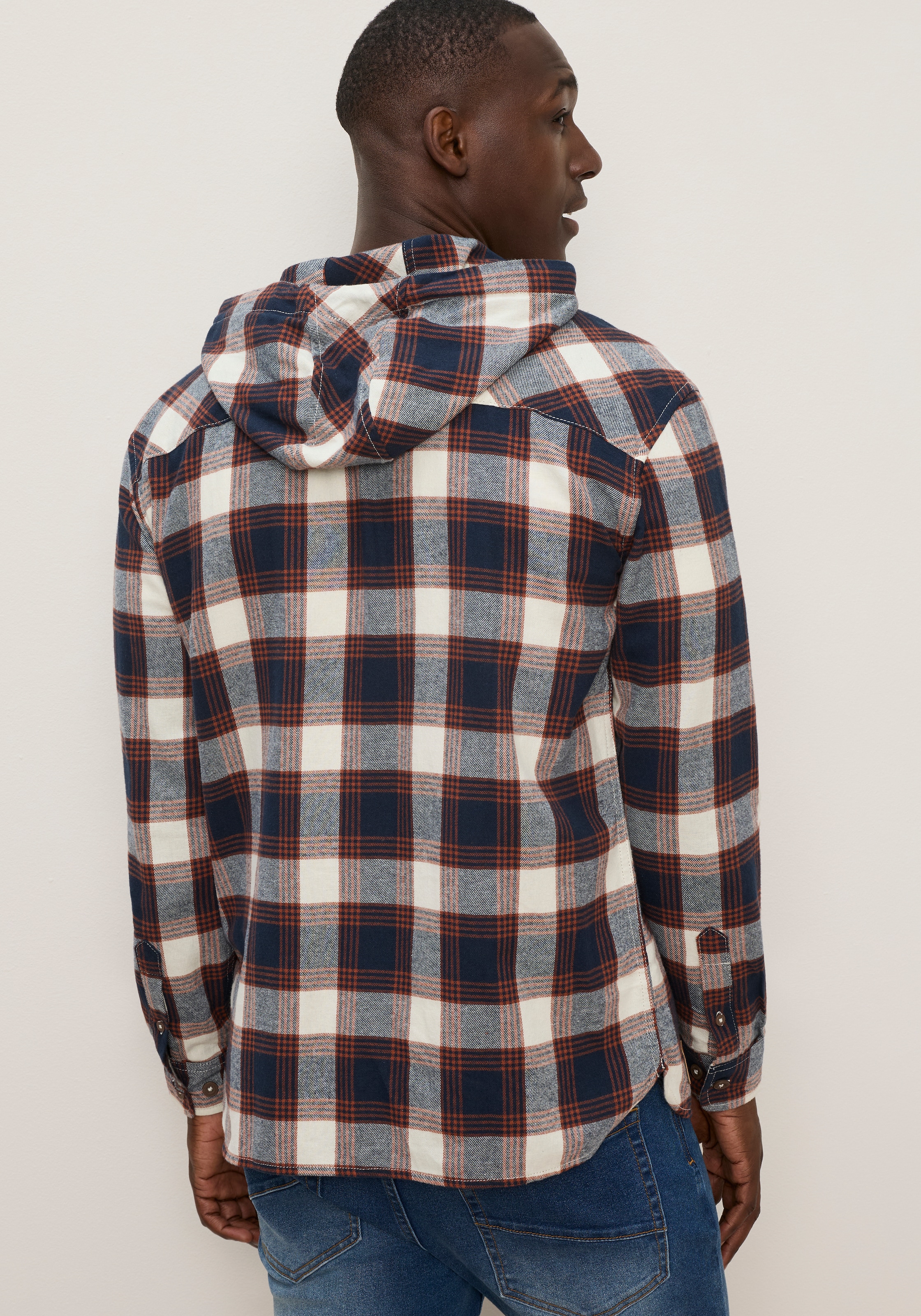 KangaROOS Chemise à capuche avec coupe confortable, en flanelle, à carreaux