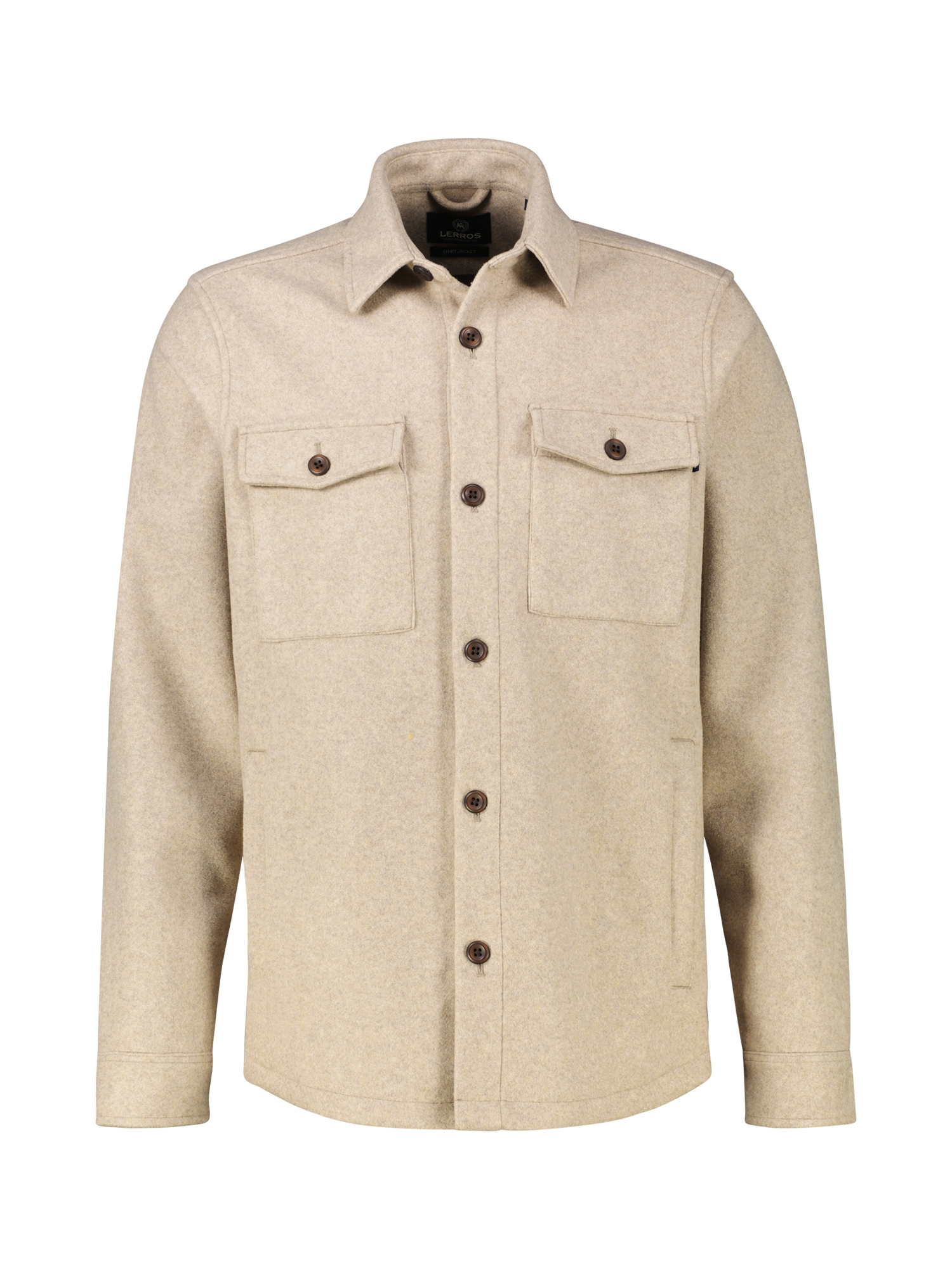 Image of LERROS Langarmhemd "Übergrössen-Hemdjacke in Wolloptik"