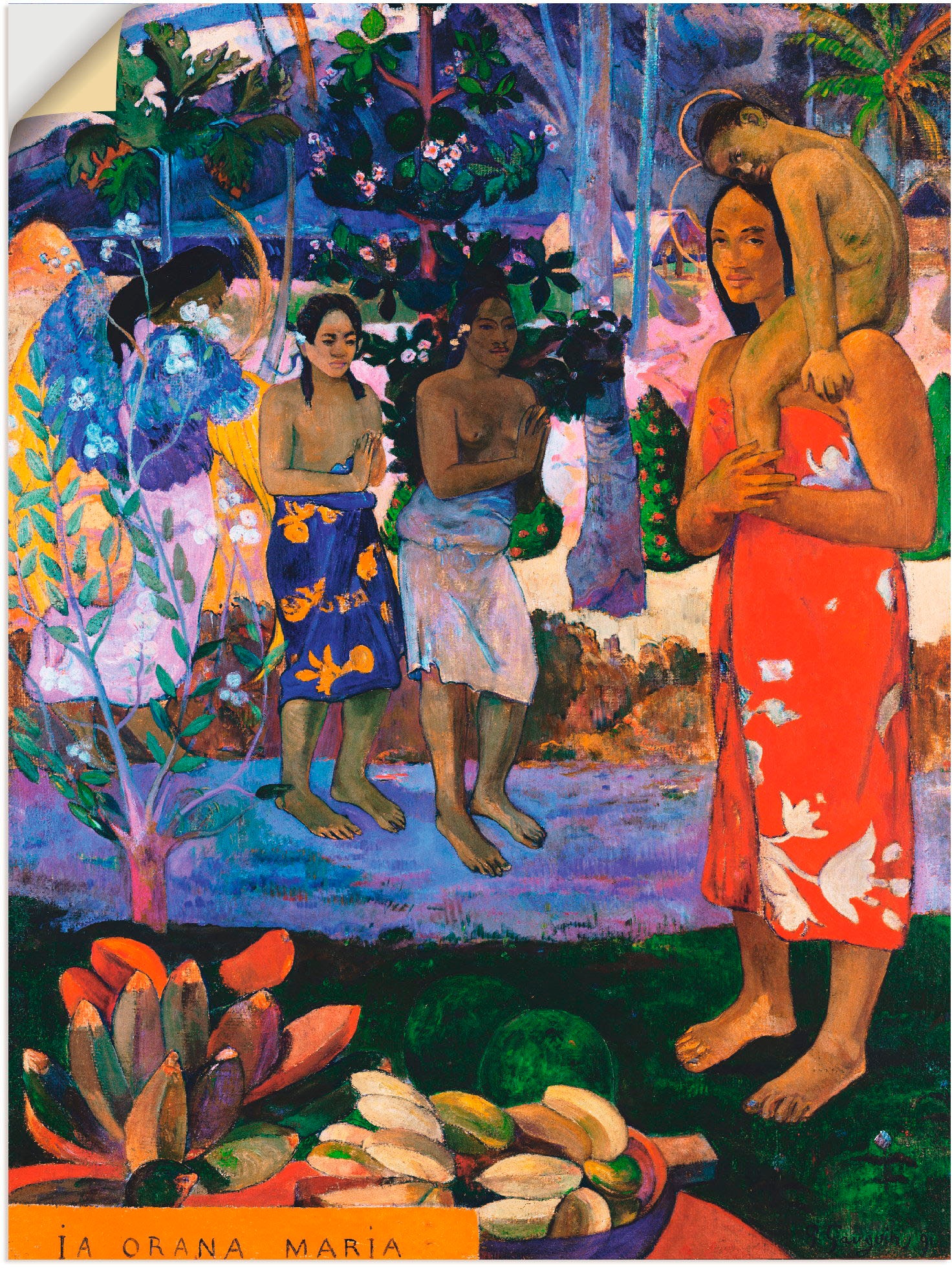 Image of Artland Wandbild »IA ORANA MARIA (Ave Maria). 1891/1892«, Gruppen & Familien, (1 St.), in vielen Grössen & Produktarten -Leinwandbild, Poster, Wandaufkleber / Wandtattoo auch für Badezimmer geeignet bei Ackermann Versand Schweiz