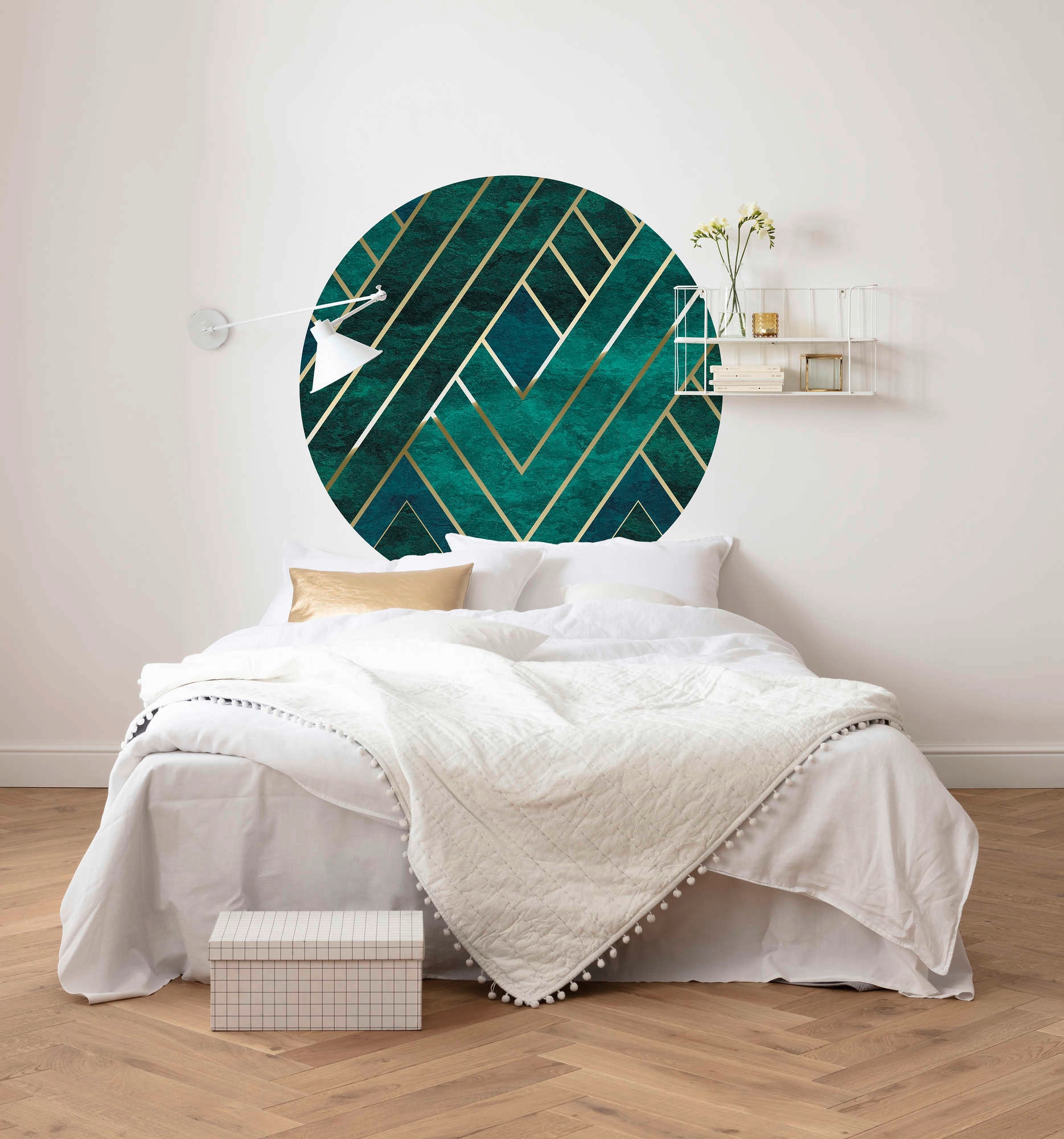 Komar Vliestapete »Vlies selbstklebend - Jade - Grösse 125 x 125 cm«, bedruckt, Wohnzimmer, Schlafzimmer