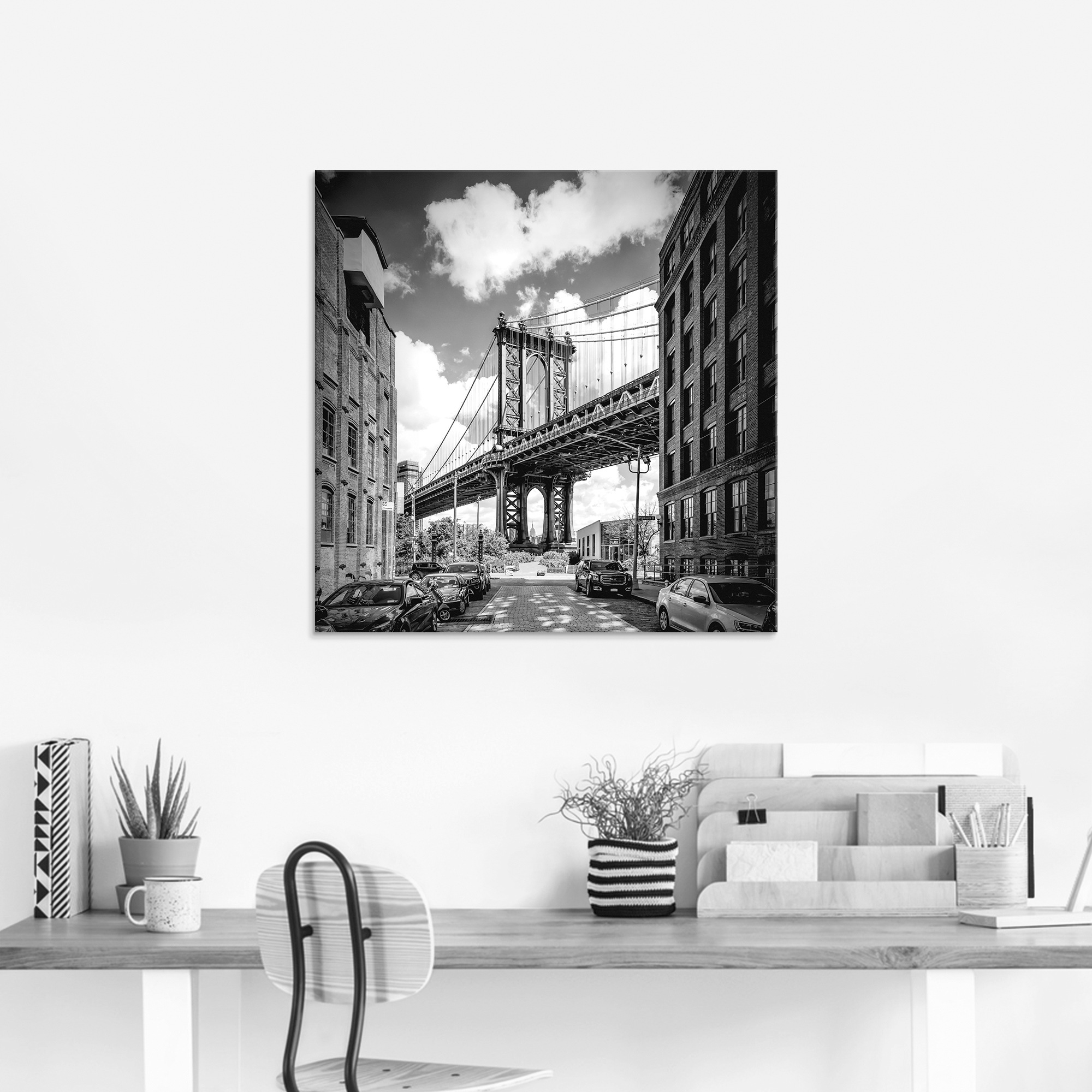 Artland Glasbild »New York City Manhattan Bridge I«, Amerika, (1 St.), in verschiedenen Grössen