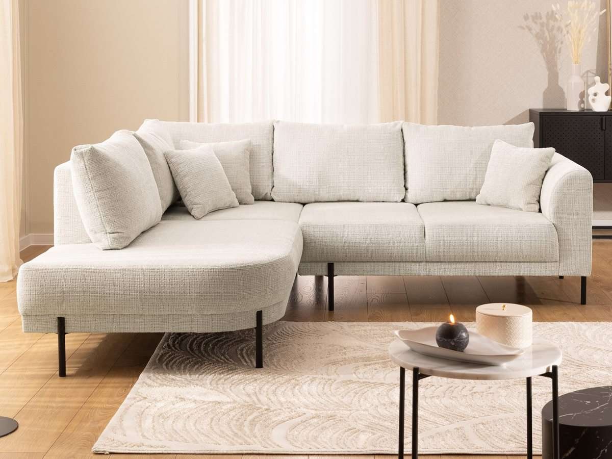 Home affaire Ecksofa »NELLIA L-Form mit Ottomane rechts oder links bestellbar, Breite 231 cm« enthält 5 Rückenkissen, angenehmen Sitzkomfort, belastbar bis 480kg